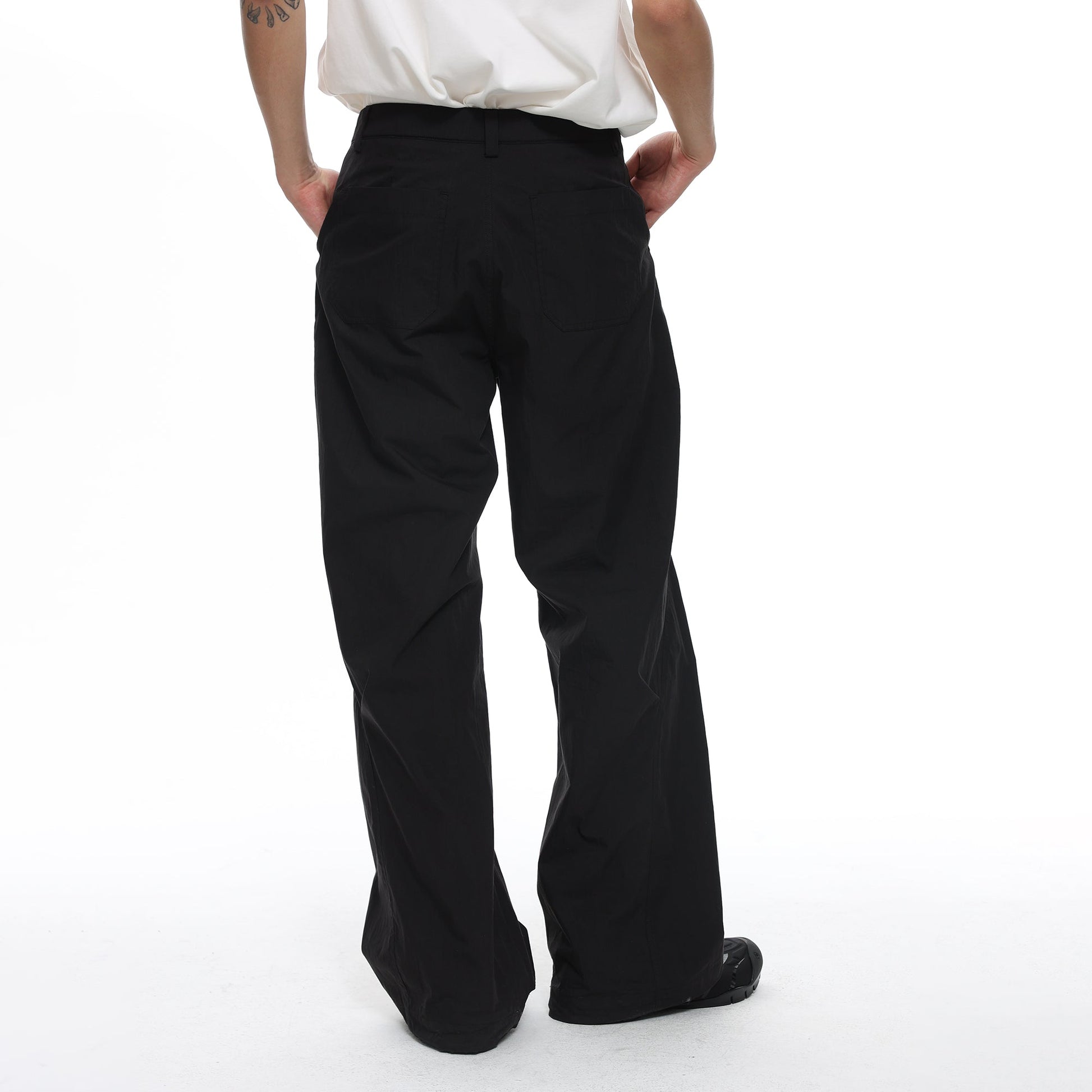 ROARINGWILD A ARCH Essential Drawstring Parachute Pants-Pants-XS-Black Regular (old version)-Free Shipping Leatheretro