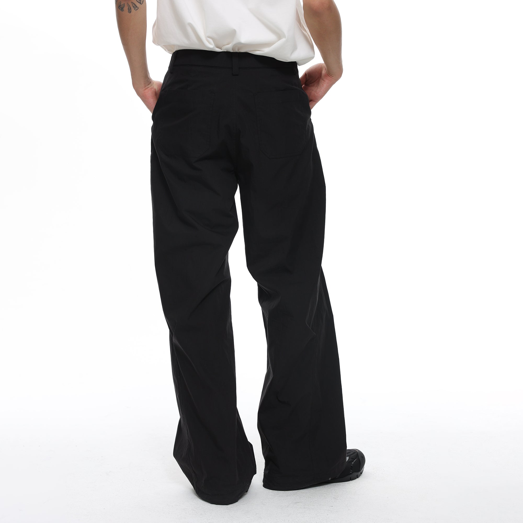 ROARINGWILD A ARCH Essential Drawstring Parachute Pants-Pants-XS-Black Regular (old version)-Free Shipping Leatheretro