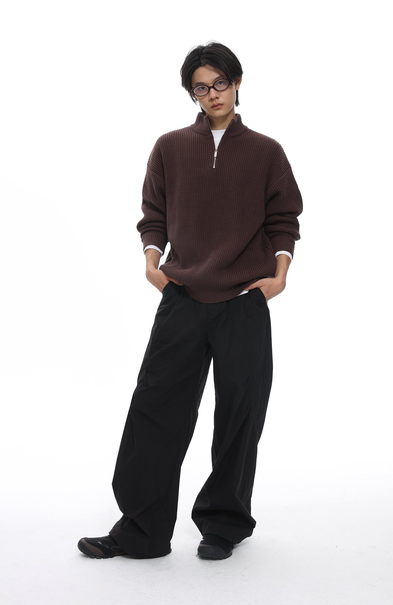 ROARINGWILD A ARCH Essential Drawstring Parachute Pants-Pants-XS-Black Regular (old version)-Free Shipping Leatheretro