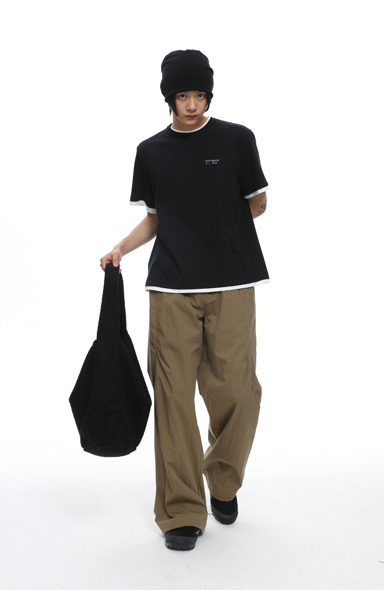 ROARINGWILD A ARCH Essential Drawstring Parachute Pants-Pants-XS-Black Regular (old version)-Free Shipping Leatheretro