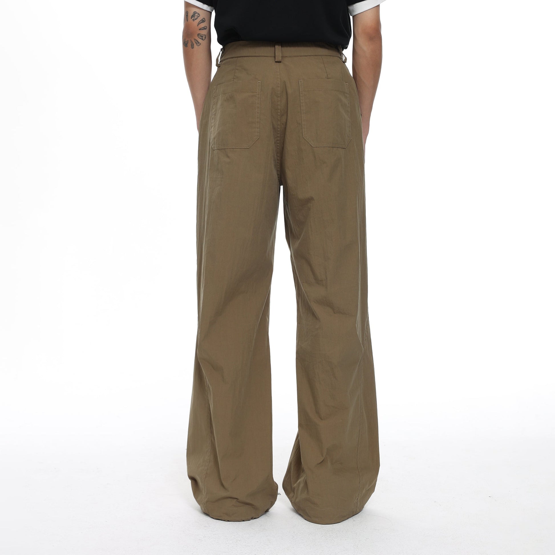 ROARINGWILD A ARCH Essential Drawstring Parachute Pants-Pants-XS-Black Regular (old version)-Free Shipping Leatheretro
