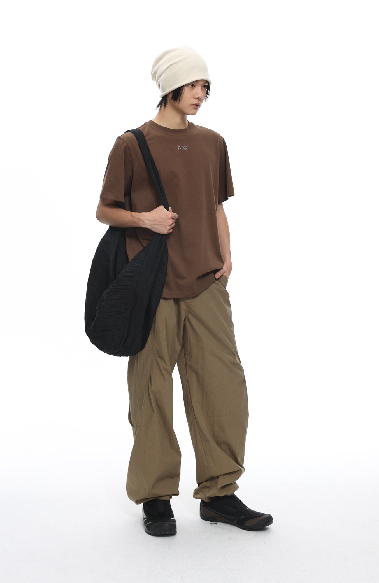 ROARINGWILD A ARCH Essential Drawstring Parachute Pants-Pants-XS-Black Regular (old version)-Free Shipping Leatheretro