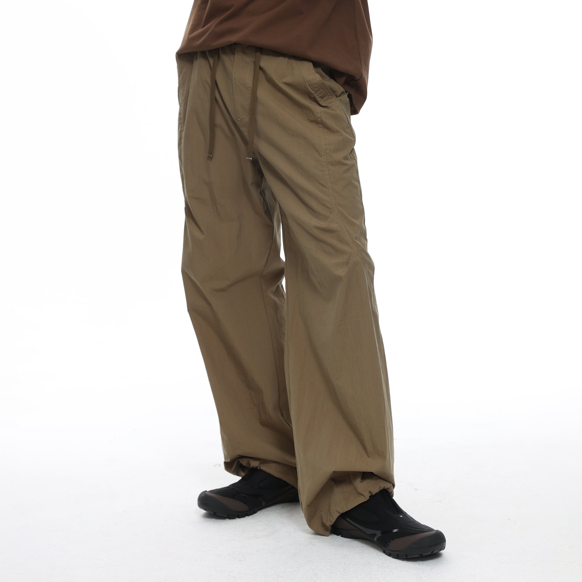 ROARINGWILD A ARCH Essential Drawstring Parachute Pants-Pants-XS-Green-Free Shipping Leatheretro