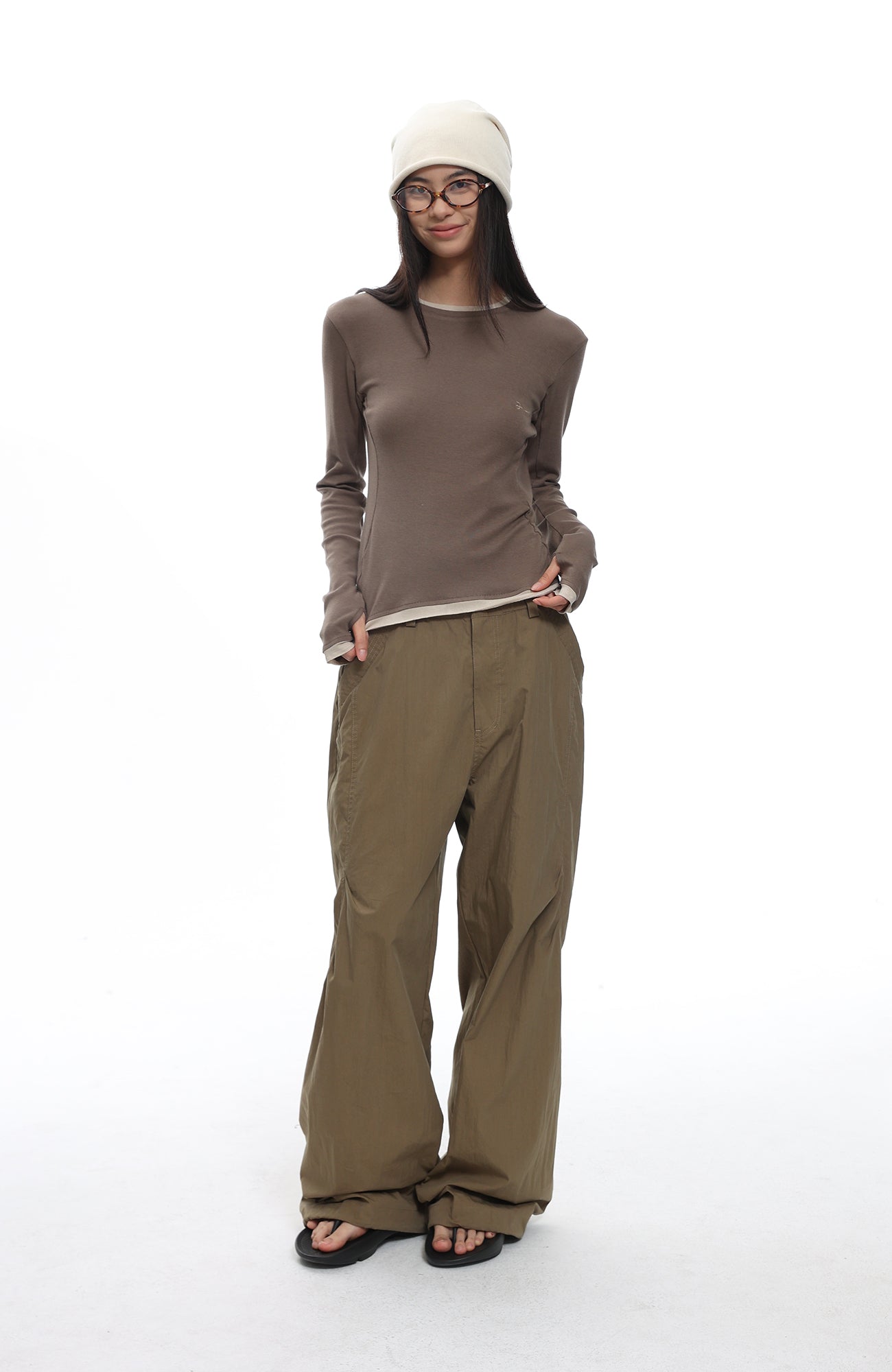 ROARINGWILD A ARCH Essential Drawstring Parachute Pants-Pants-XS-Black Regular (old version)-Free Shipping Leatheretro