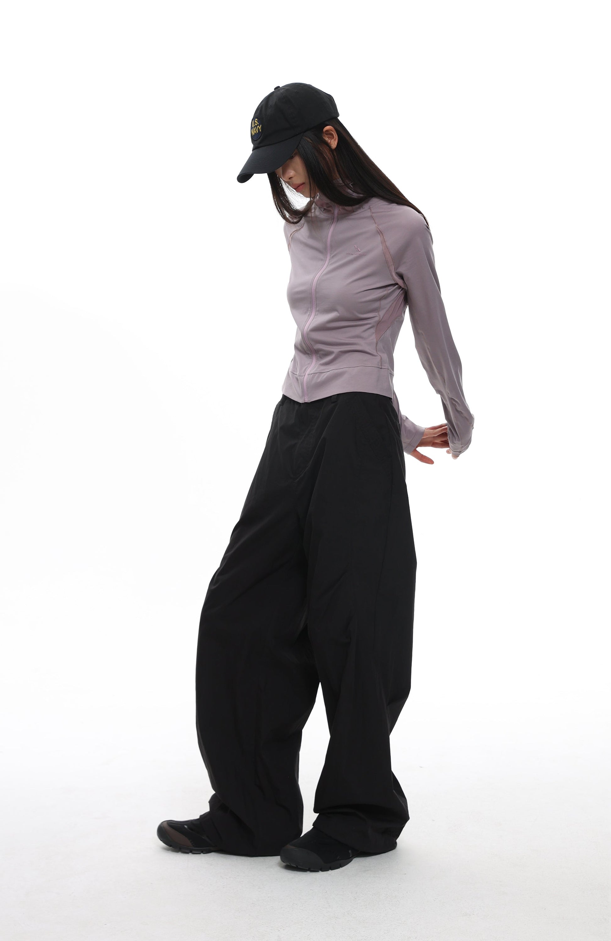 ROARINGWILD A ARCH Essential Drawstring Parachute Pants-Pants-XS-Black Regular (old version)-Free Shipping Leatheretro