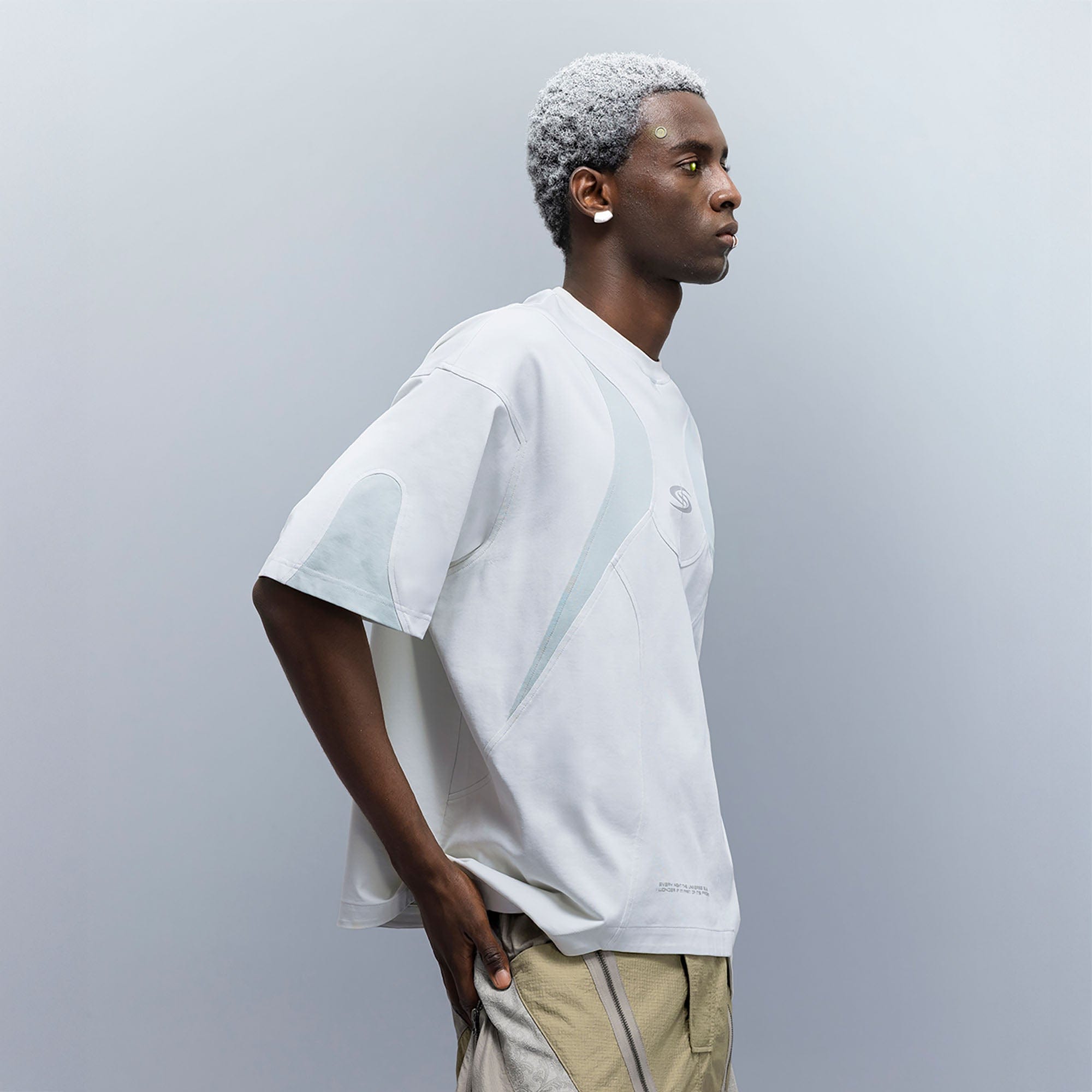 XIPHEVIL Curve Spliced Quick-Dry Sorona T-Shirt Ice-L/S Tee-XS-Free Shipping Leatheretro