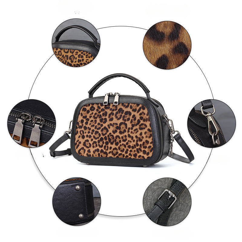 Women's Genuine Leather & Pony Hair Box Bag-Handbags-brown-Free Shipping Leatheretro