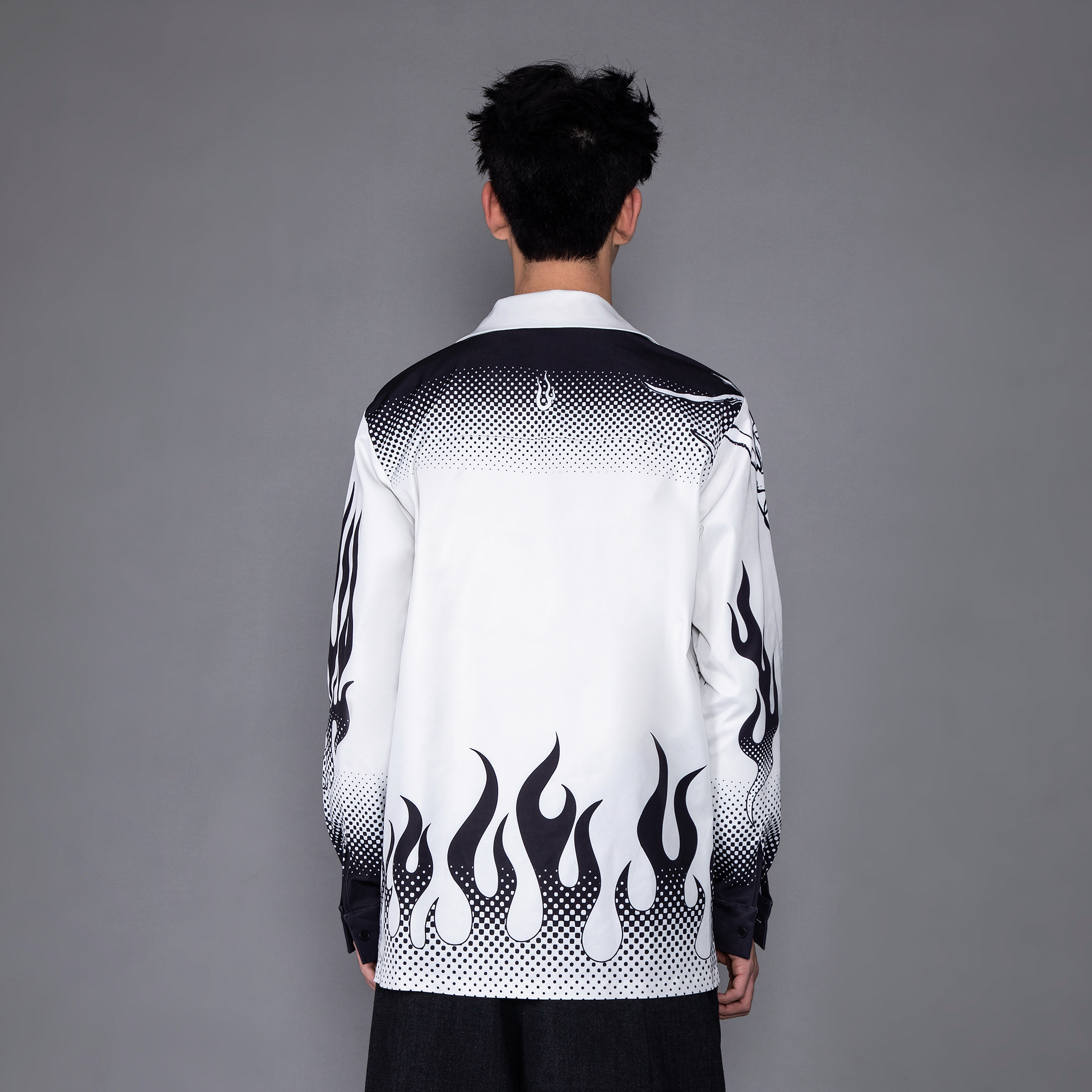MASH UP ASIA Dragon Flame Graphic Oversized Blazer-Jacket-M-Free Shipping Leatheretro