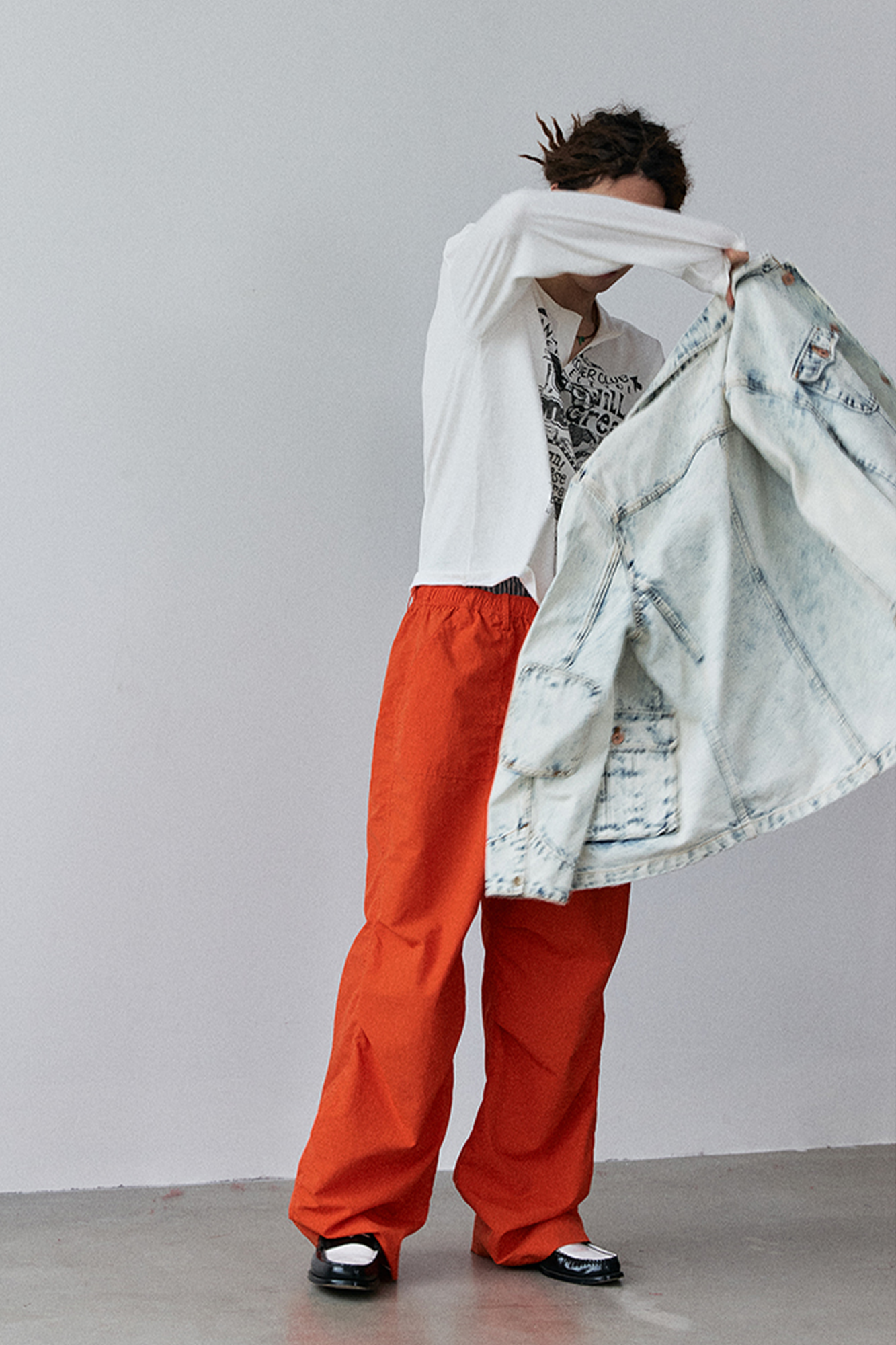 NIANJIUYIKOUER Nylon Paratrooper Straight-Leg Pants-Pants-XS-Orange-Free Shipping Leatheretro