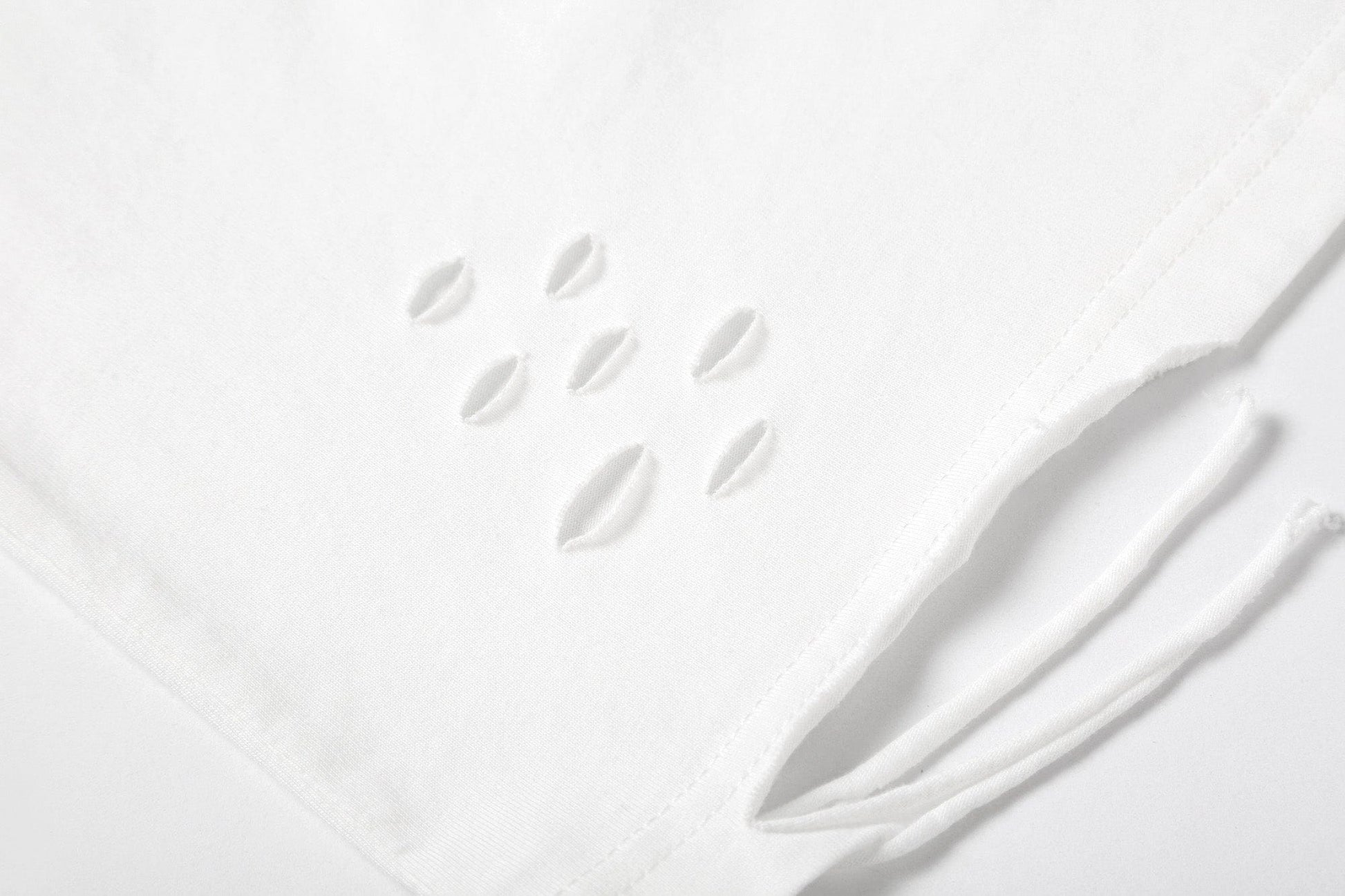 CLP Ripped Tank Top-Tank Top-M-White-Free Shipping Leatheretro