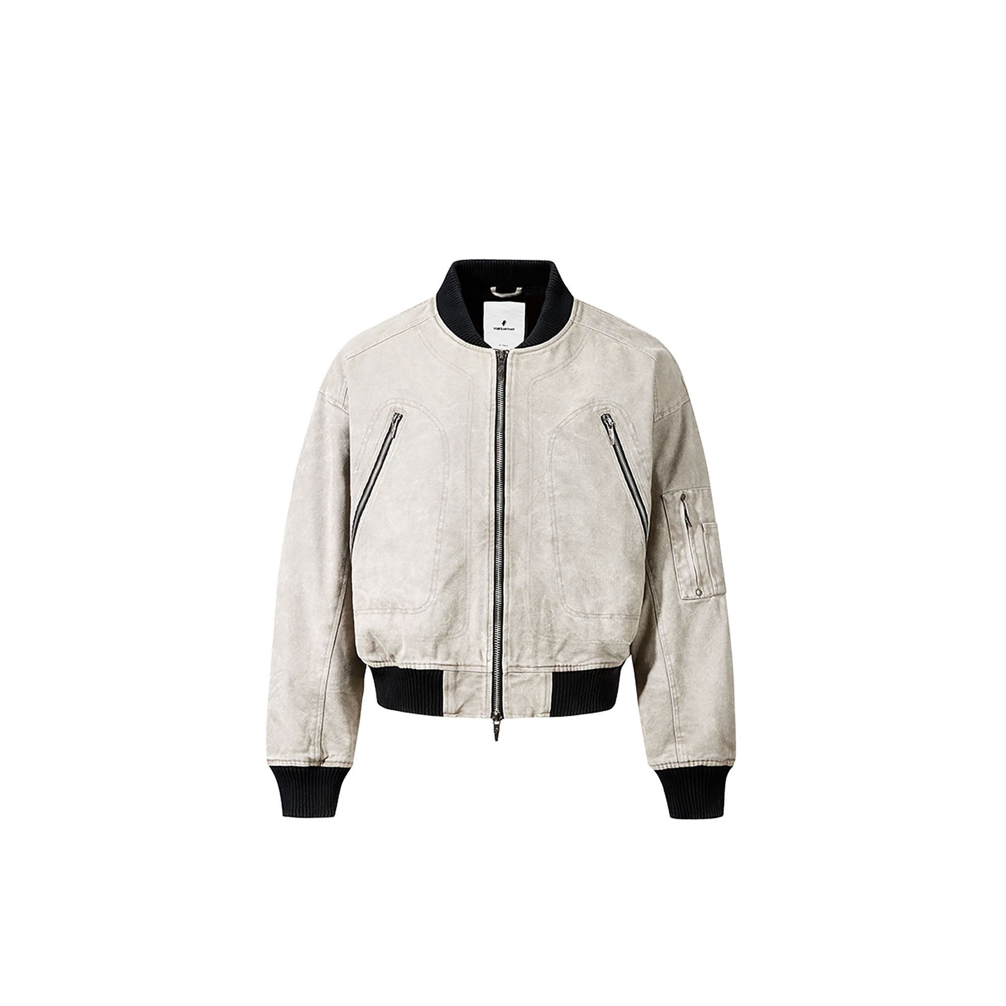 FORFEARTHAT Faded Wash Utility Bomber Jacket-Jacket-S-With padding-Free Shipping Leatheretro