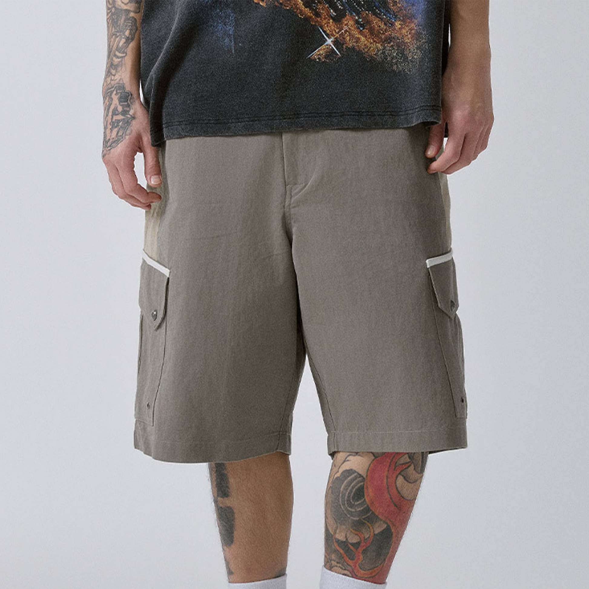 F2CE Outdoor Contrast Cargo Shorts-Shorts-S / 27-31"-Free Shipping Leatheretro
