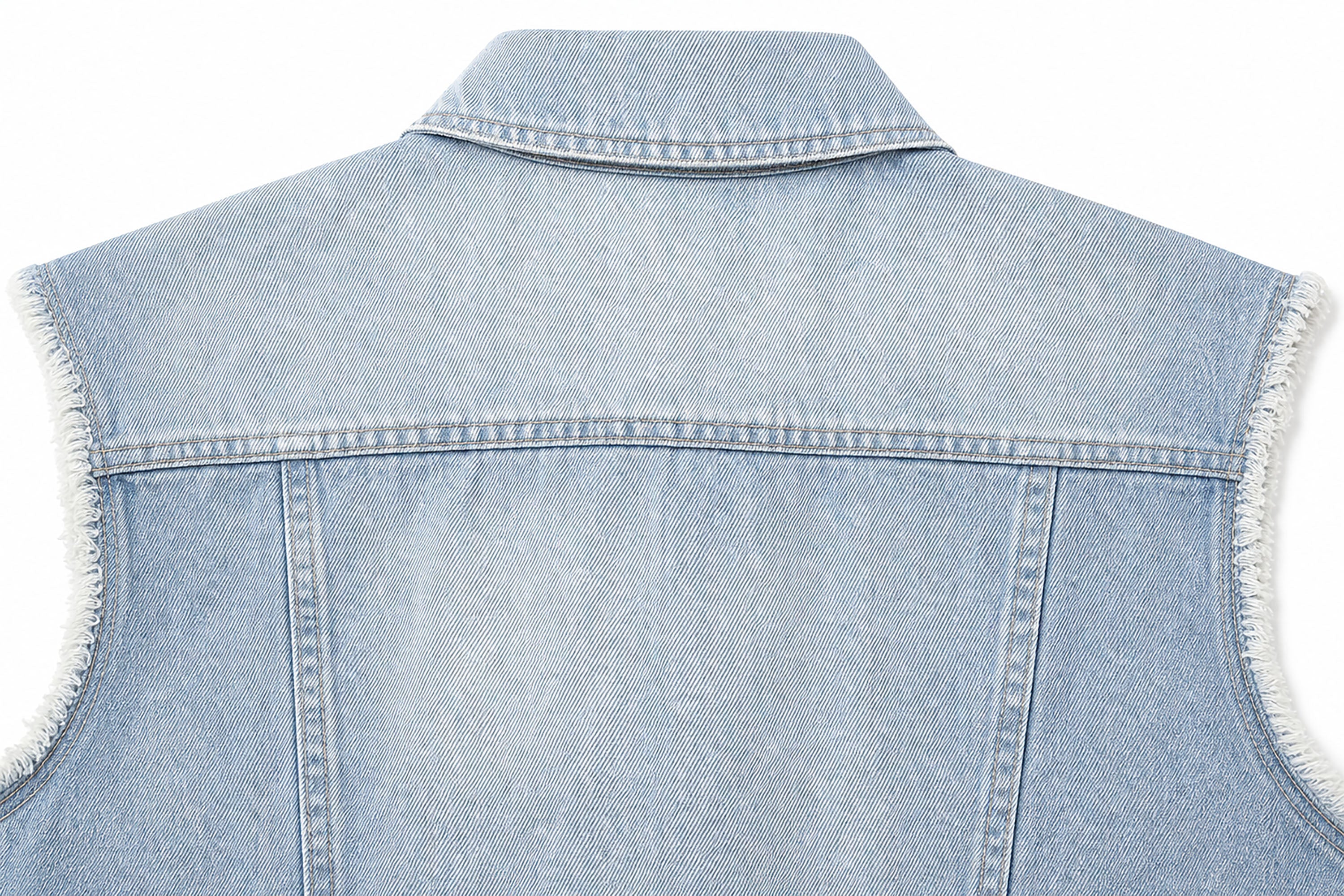 CLP Washed Frayed-Hem Vest-Vest-M (Preorder)-Free Shipping Leatheretro