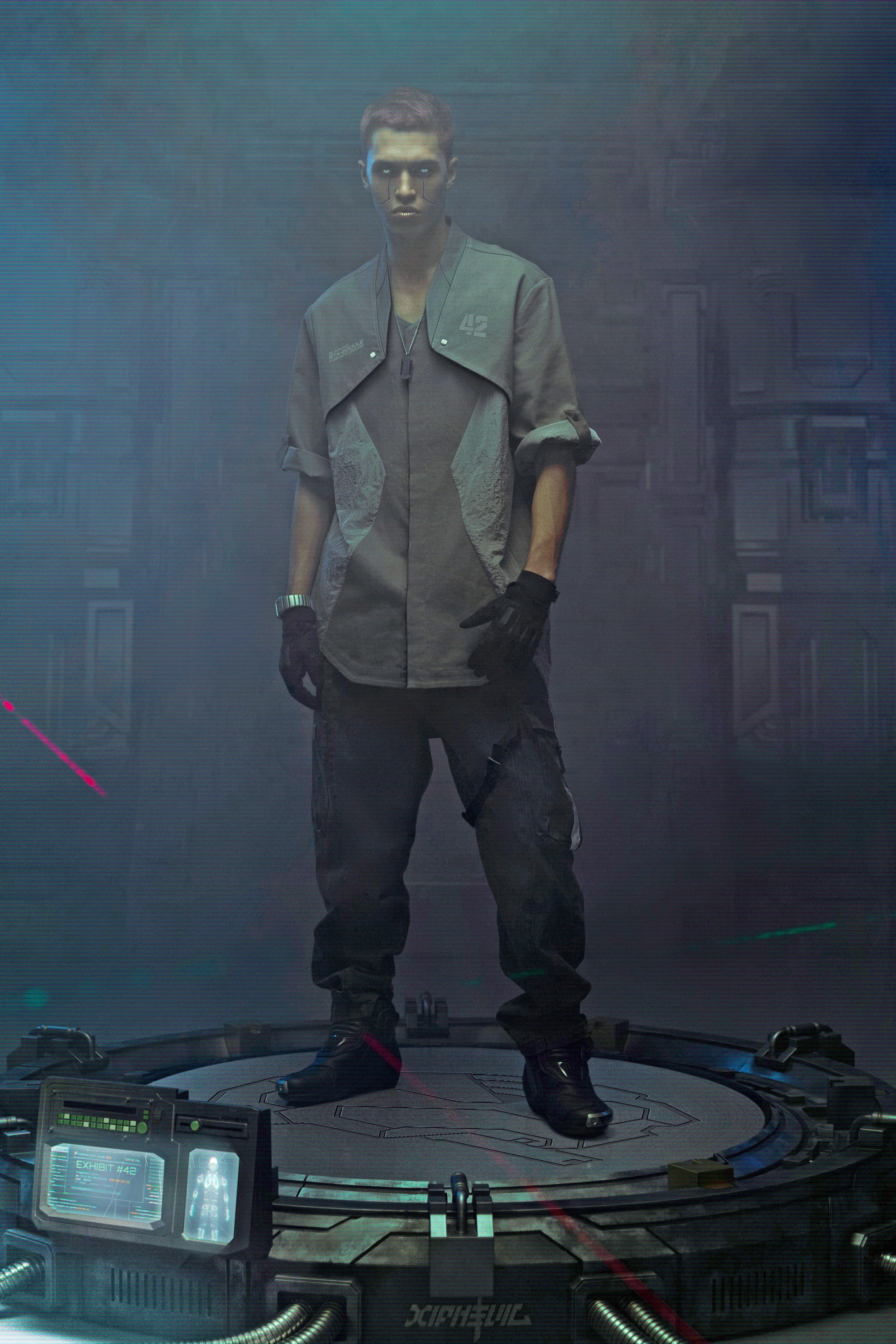 XIPHEVIL Terminal Modern Layered Rivet Half Shirt Light Grey-Half shirt-XS-Free Shipping Leatheretro