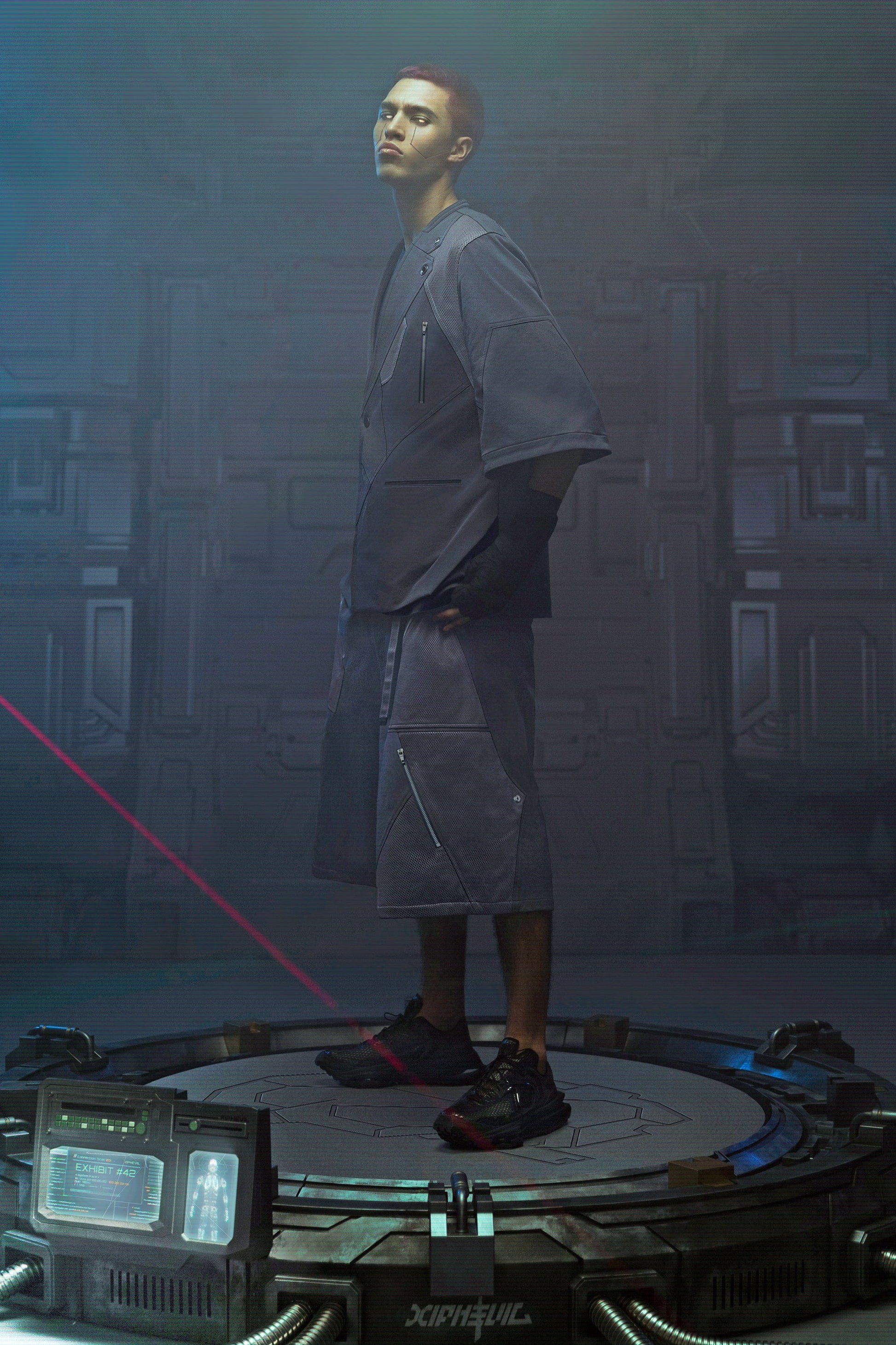 XIPHEVIL Bellator IV Mesh Metal Short-Sleeve Blazer Black-Jacket-XS-Free Shipping Leatheretro