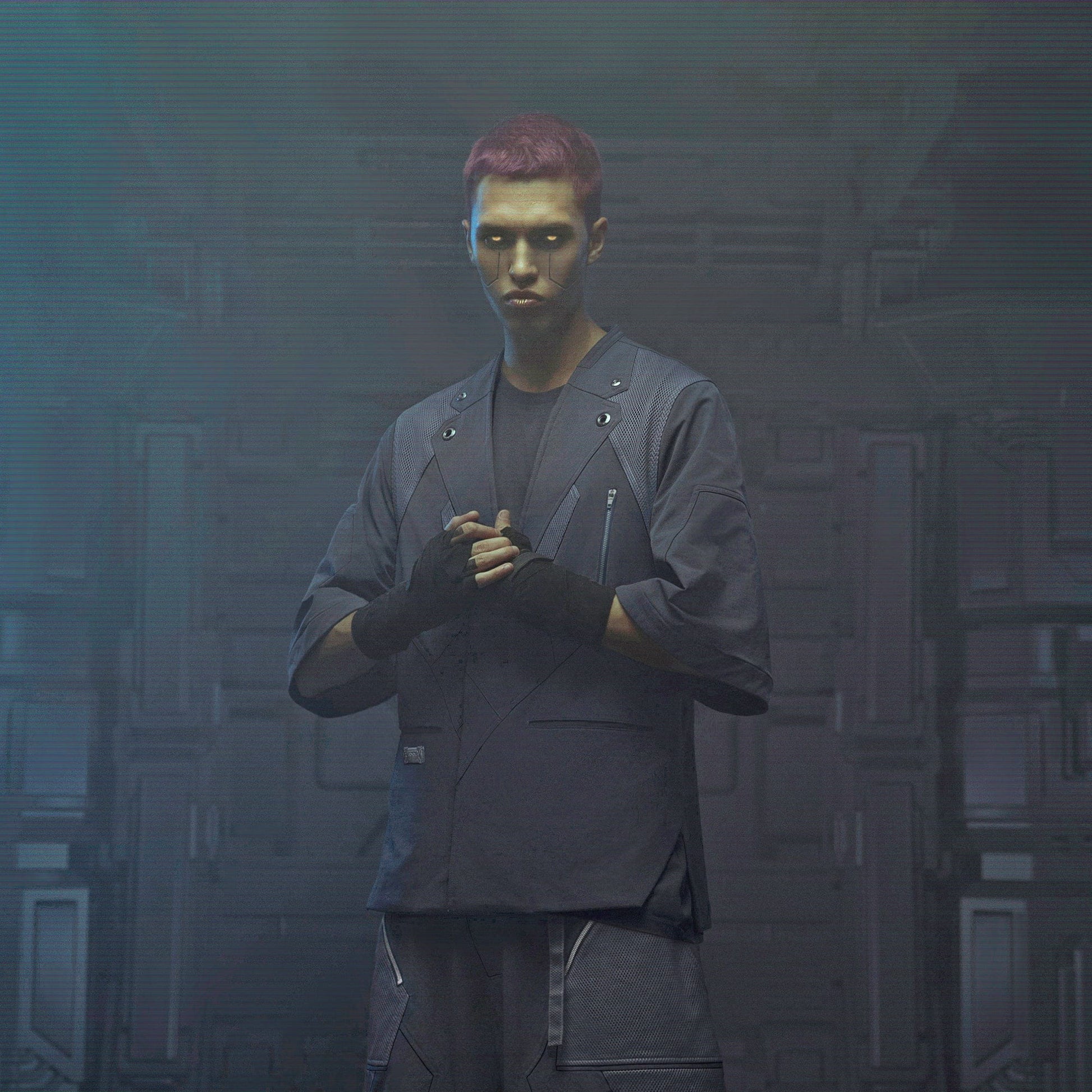 XIPHEVIL Bellator IV Mesh Metal Short-Sleeve Blazer Black-Jacket-XS-Free Shipping Leatheretro