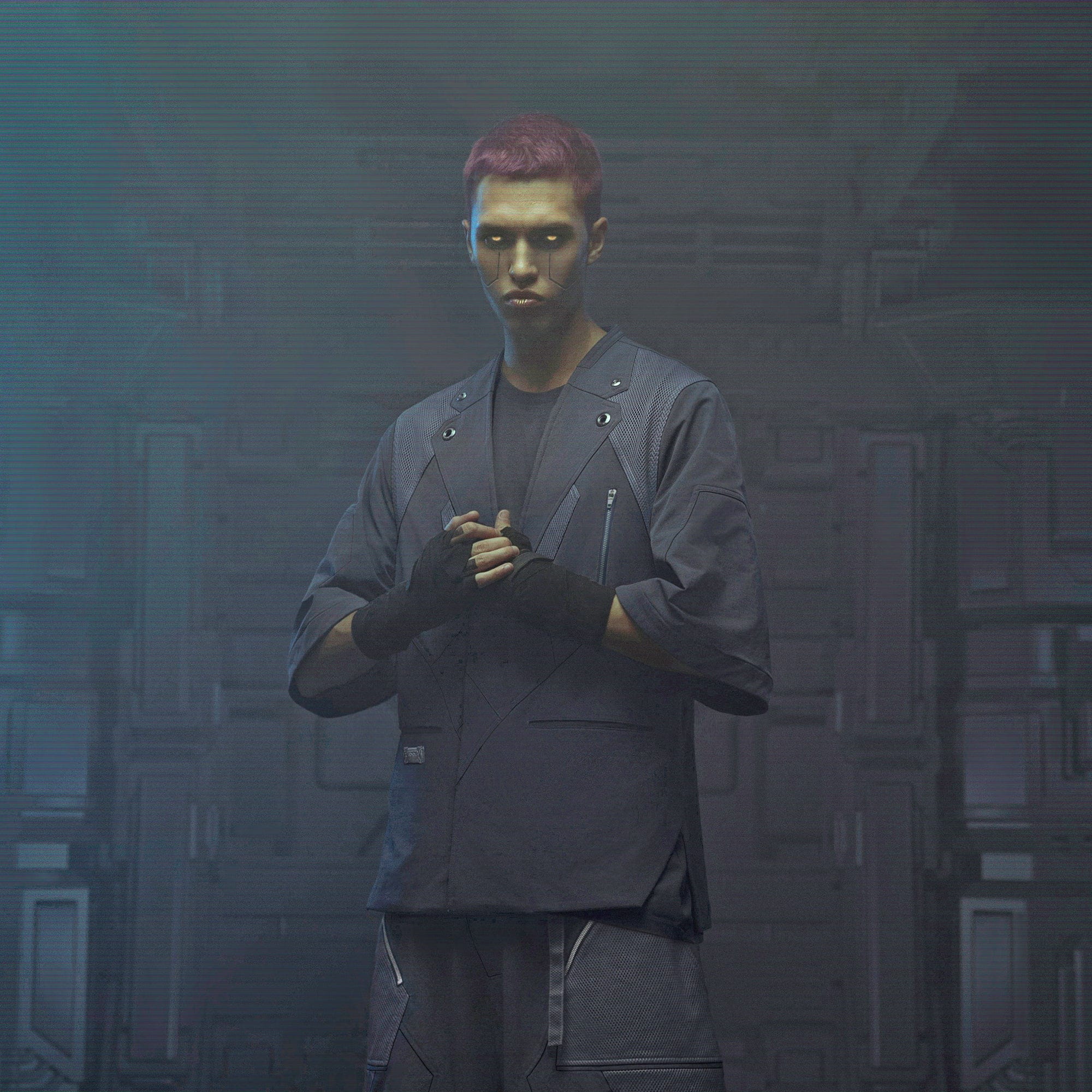 XIPHEVIL Bellator IV Mesh Metal Short-Sleeve Blazer Black-Jacket-XS-Free Shipping Leatheretro