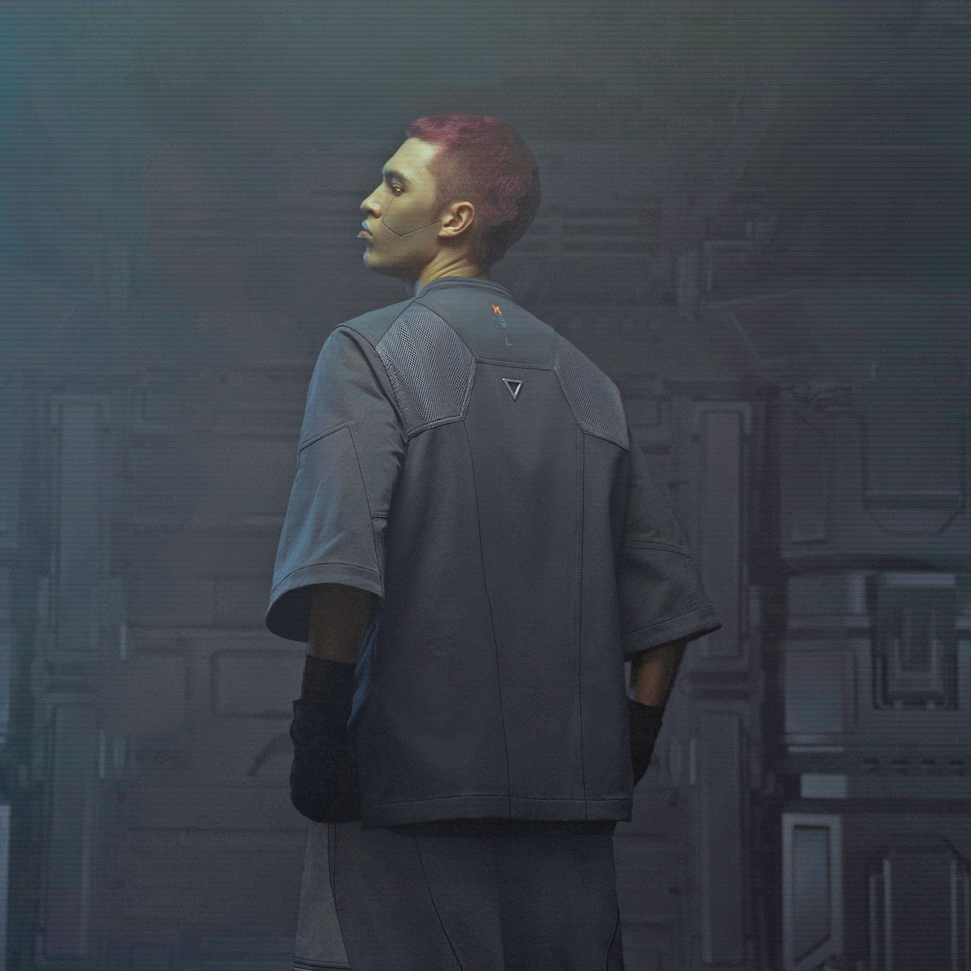 XIPHEVIL Bellator IV Mesh Metal Short-Sleeve Blazer Black-Jacket-XS-Free Shipping Leatheretro