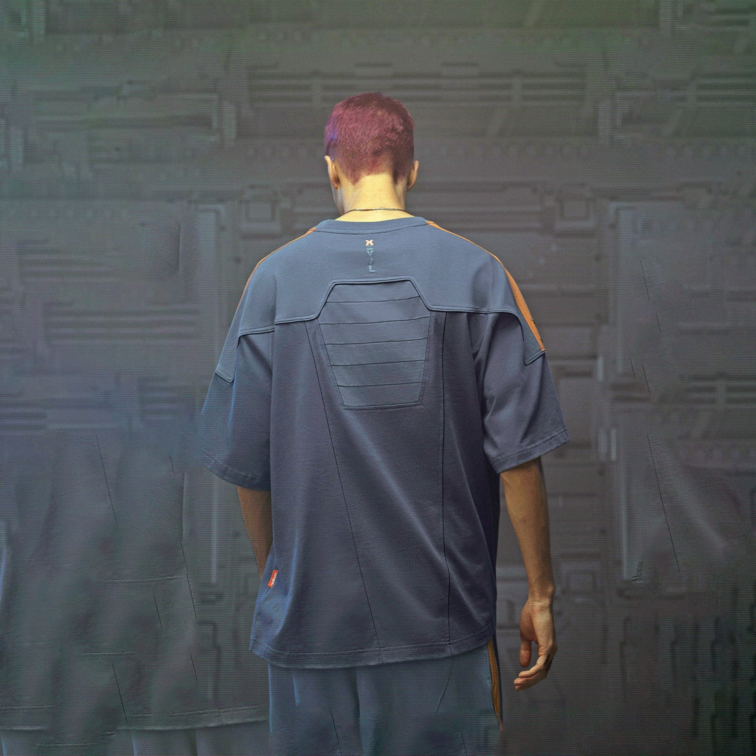 XIPHEVIL Modern Deconstructed Rivet Jersey Dark Orange-T Shirt-XS-Free Shipping Leatheretro