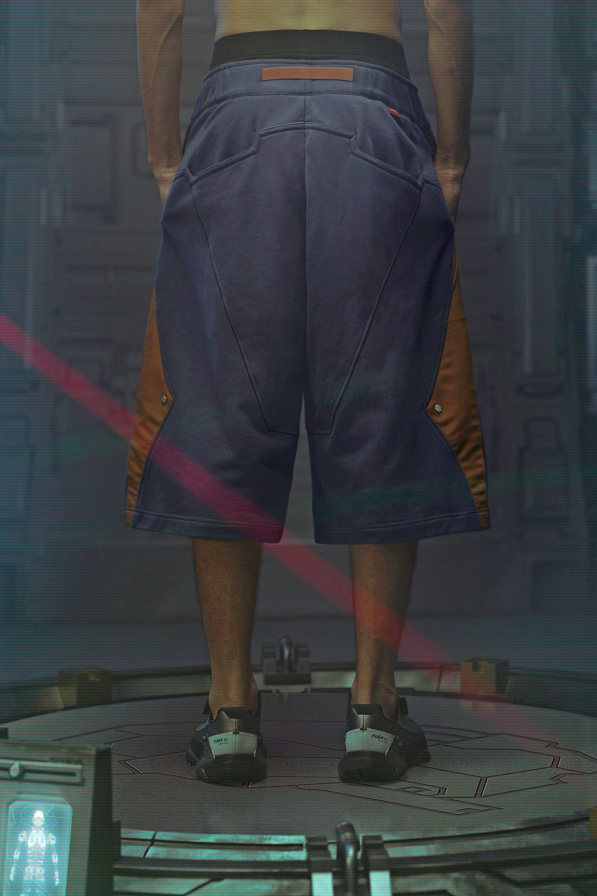 XIPHEVIL Deconstructed Zipper Rivet Shorts Orange-Shorts-XS-Free Shipping Leatheretro