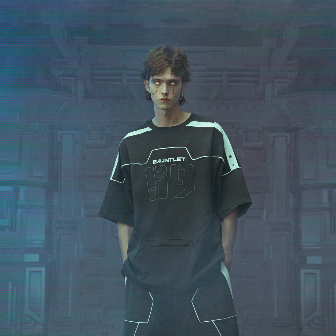 XIPHEVIL Modern Deconstructed Rivet Jersey Black-T Shirt-XS-Free Shipping Leatheretro