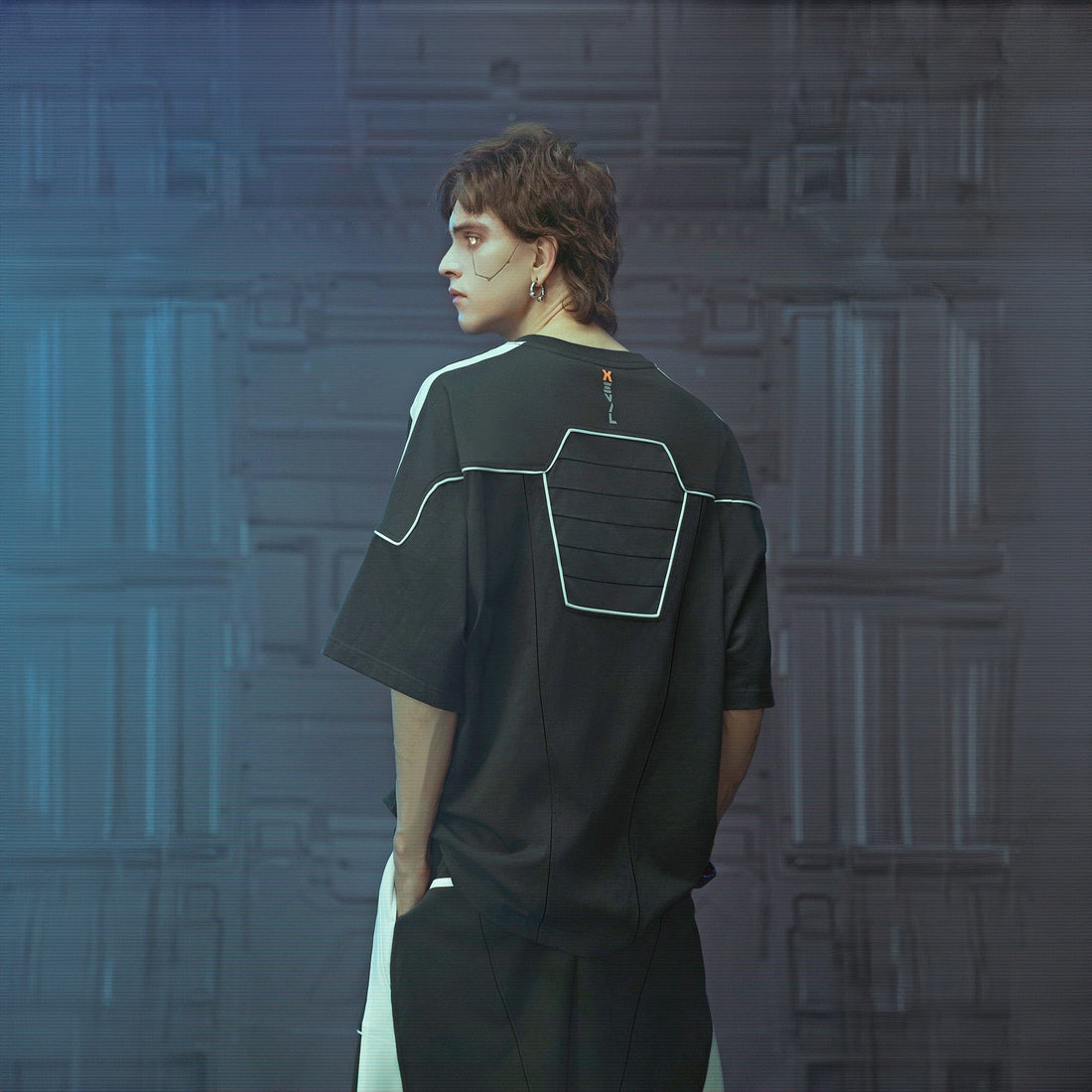 XIPHEVIL Modern Deconstructed Rivet Jersey Black-T Shirt-XS-Free Shipping Leatheretro