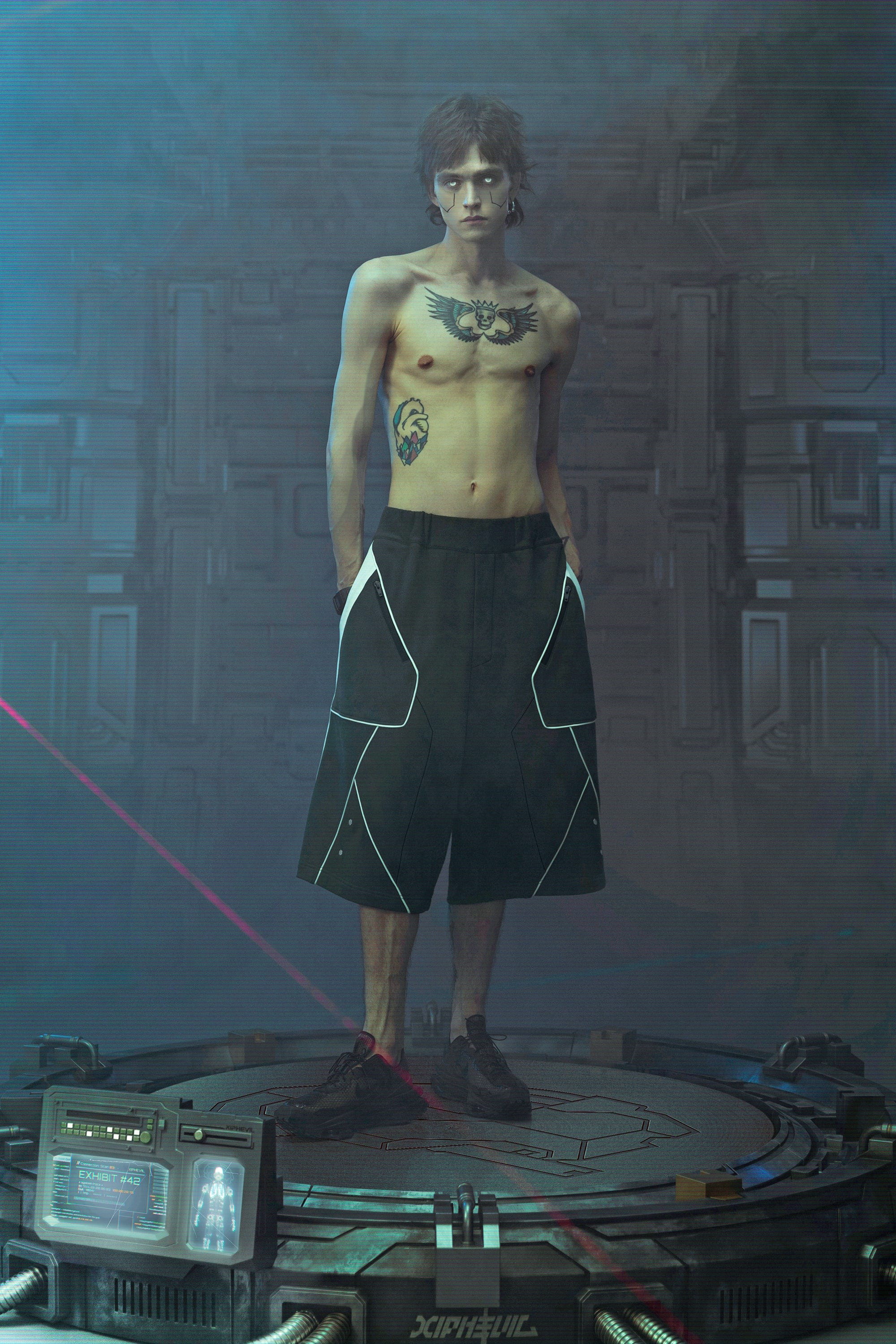 XIPHEVIL Deconstructed Zipper Rivet Shorts Black-Shorts-XS-Free Shipping Leatheretro