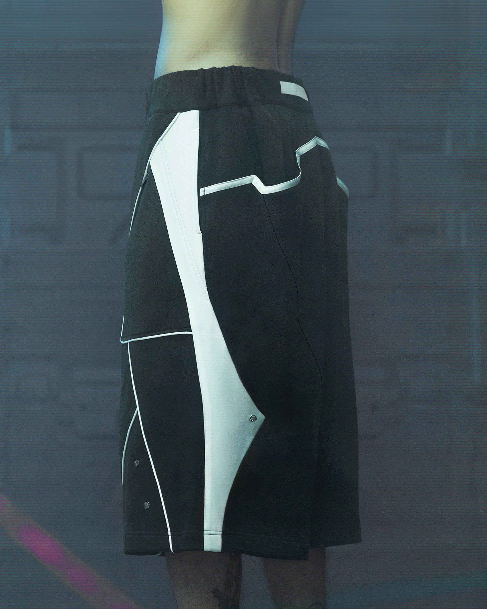 XIPHEVIL Deconstructed Zipper Rivet Shorts Black-Shorts-XS-Free Shipping Leatheretro