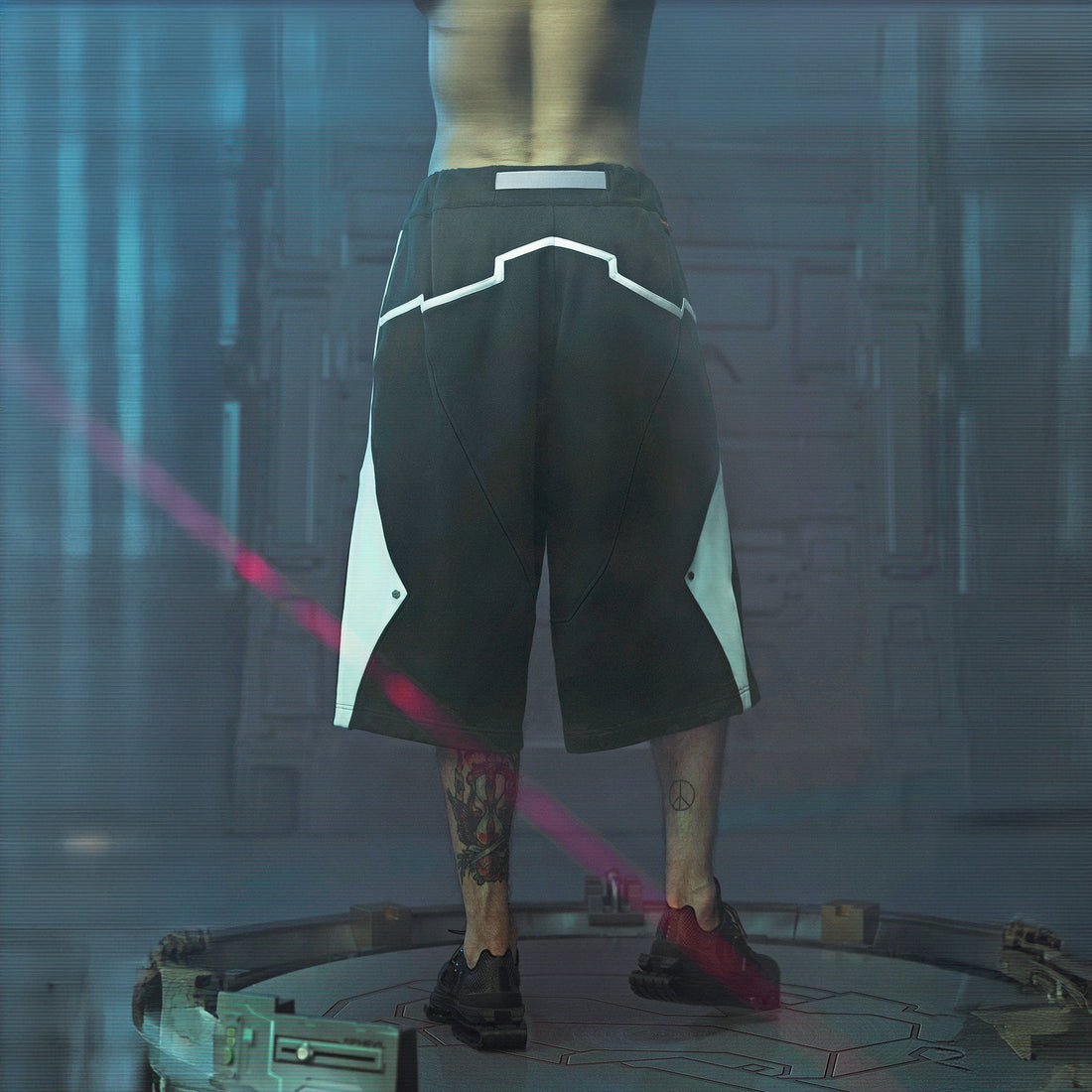 XIPHEVIL Deconstructed Zipper Rivet Shorts Black-Shorts-XS-Free Shipping Leatheretro