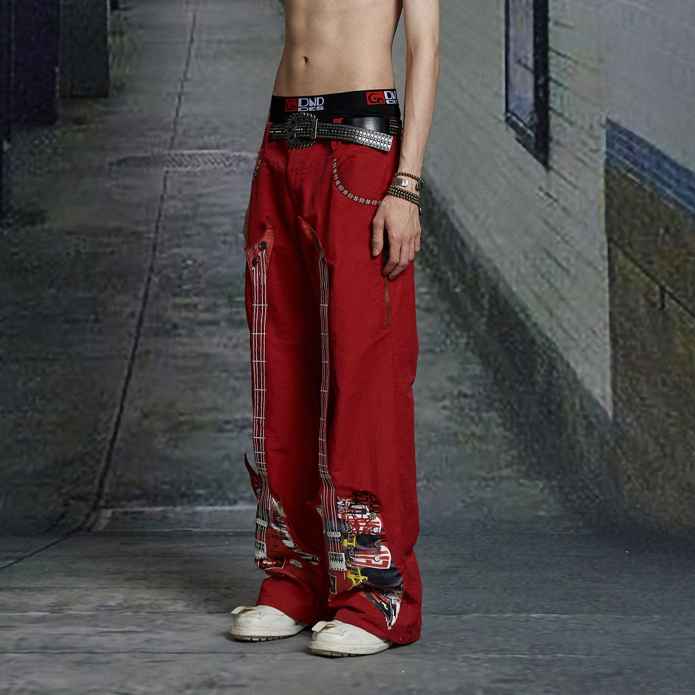 DND4DES The Bass Pants Red-Pants-XS-Free Shipping Leatheretro