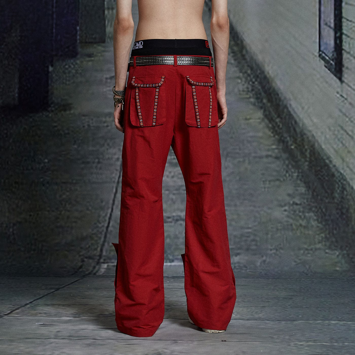 DND4DES The Bass Pants Red-Pants-XS-Free Shipping Leatheretro