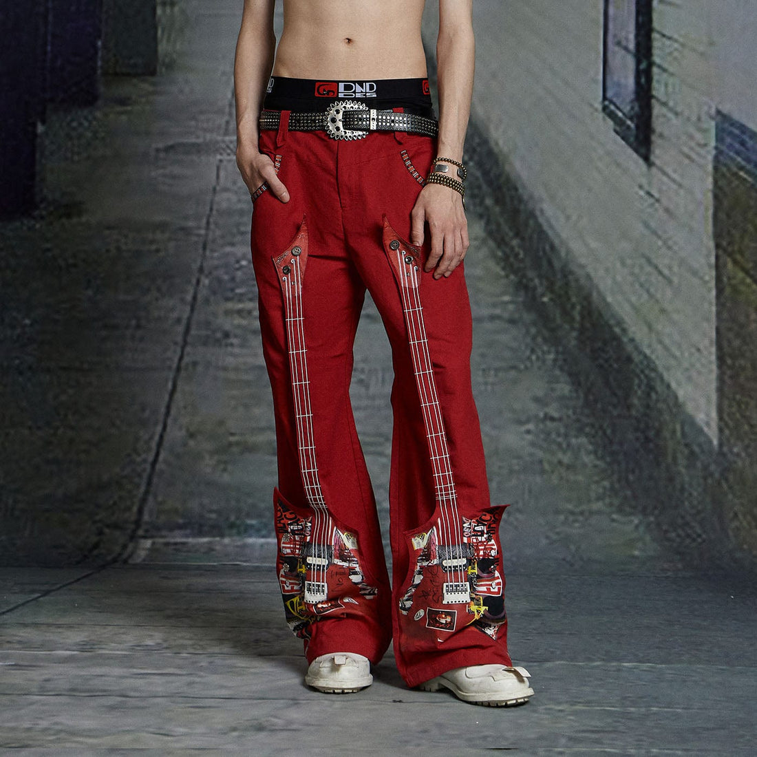 DND4DES The Bass Pants Red-Pants-XS-Free Shipping Leatheretro