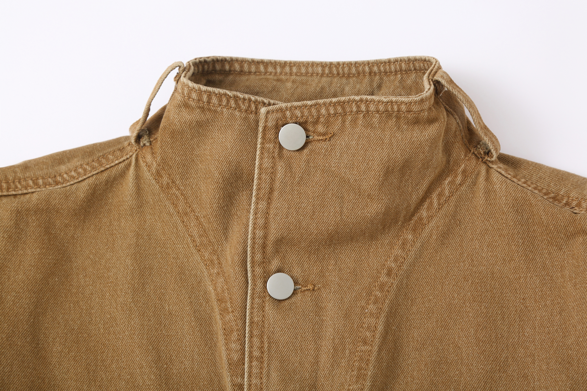 CLP Retro Stand Collar Denim Vest-Vest-M-Free Shipping Leatheretro