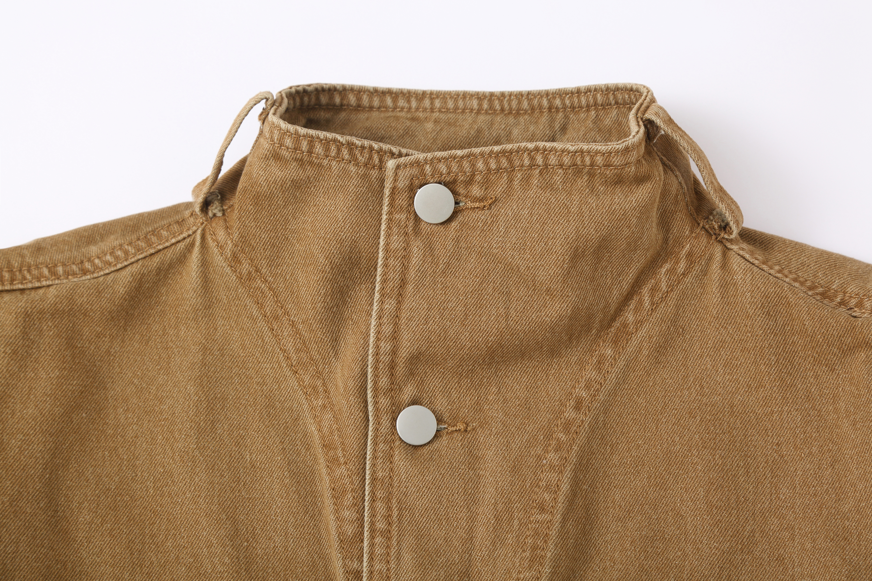 CLP Retro Stand Collar Denim Vest-Vest-M-Free Shipping Leatheretro