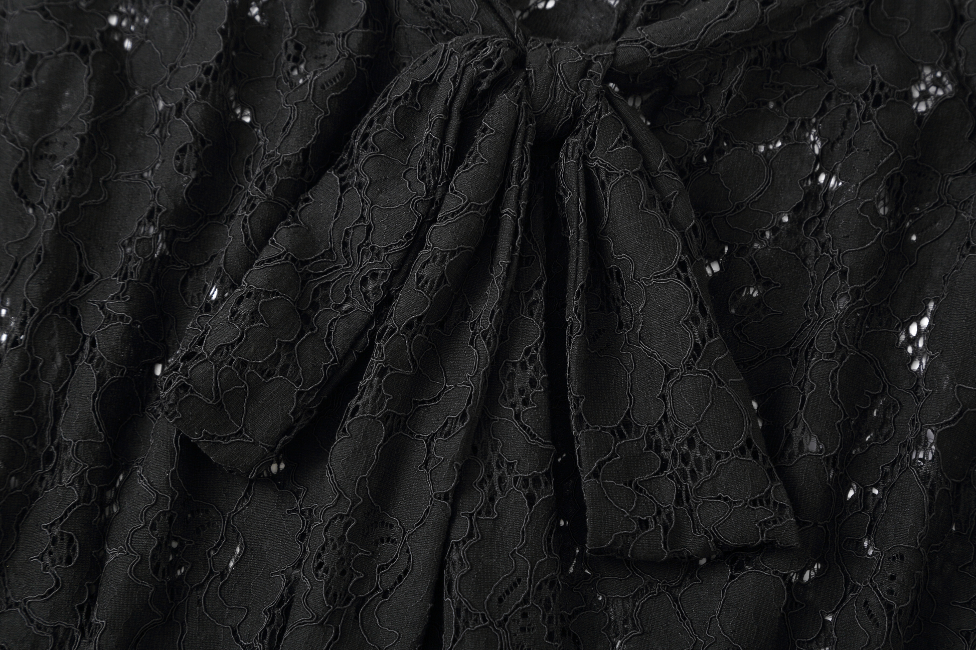 CLP Floral Lace Tie-Neck Shirt-Shirt-S-White (Preorder)-Free Shipping Leatheretro