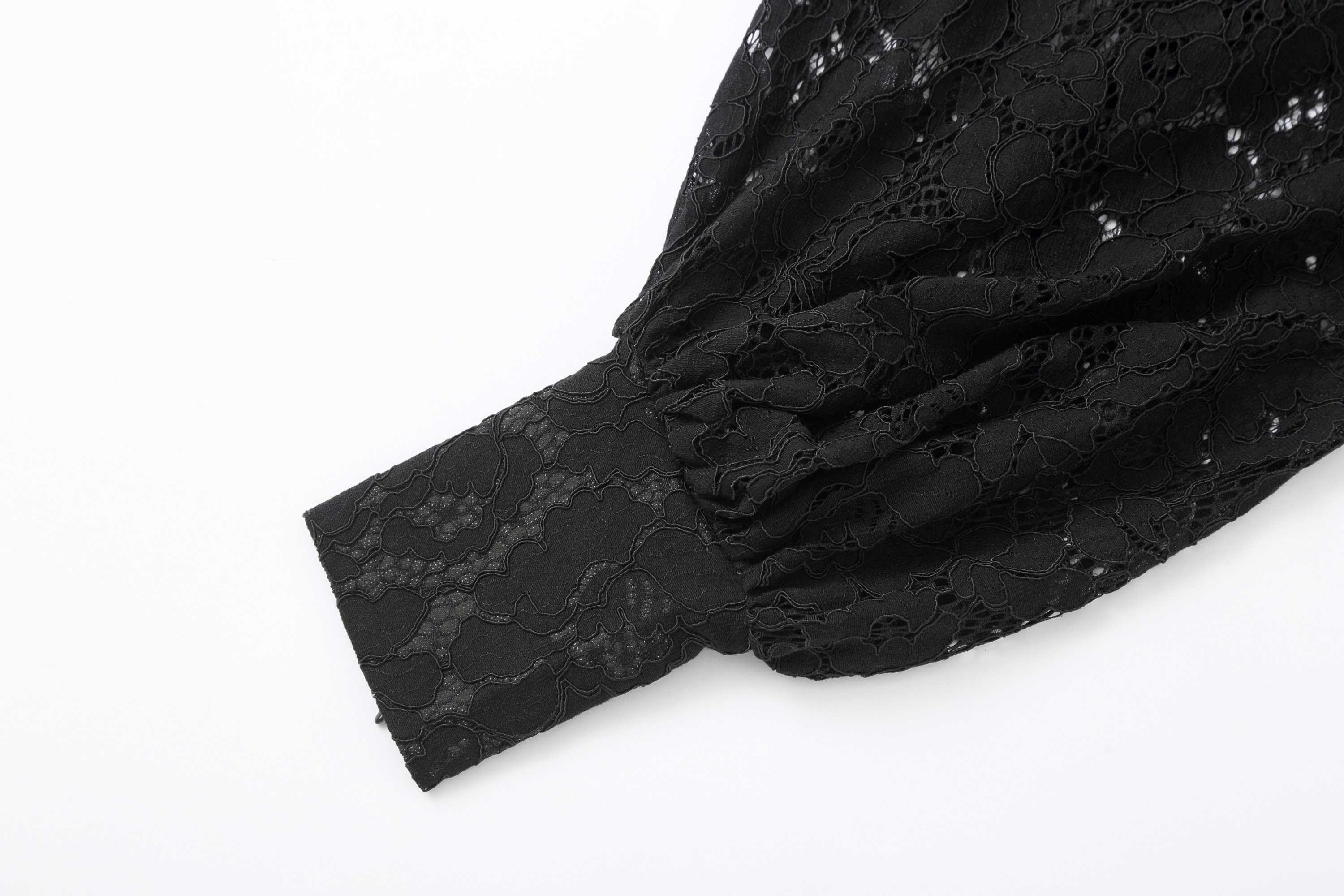 CLP Floral Lace Tie-Neck Shirt-Shirt-S-White (Preorder)-Free Shipping Leatheretro