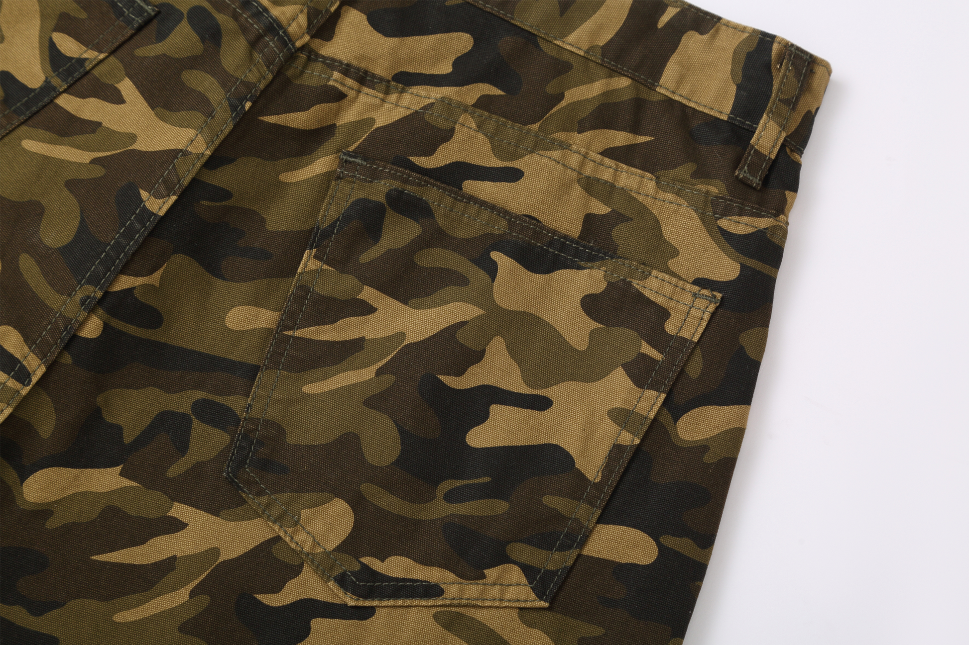 CLP Retro Camo Metal Clasp Denim Shorts-Shorts-S / 28"-Free Shipping Leatheretro