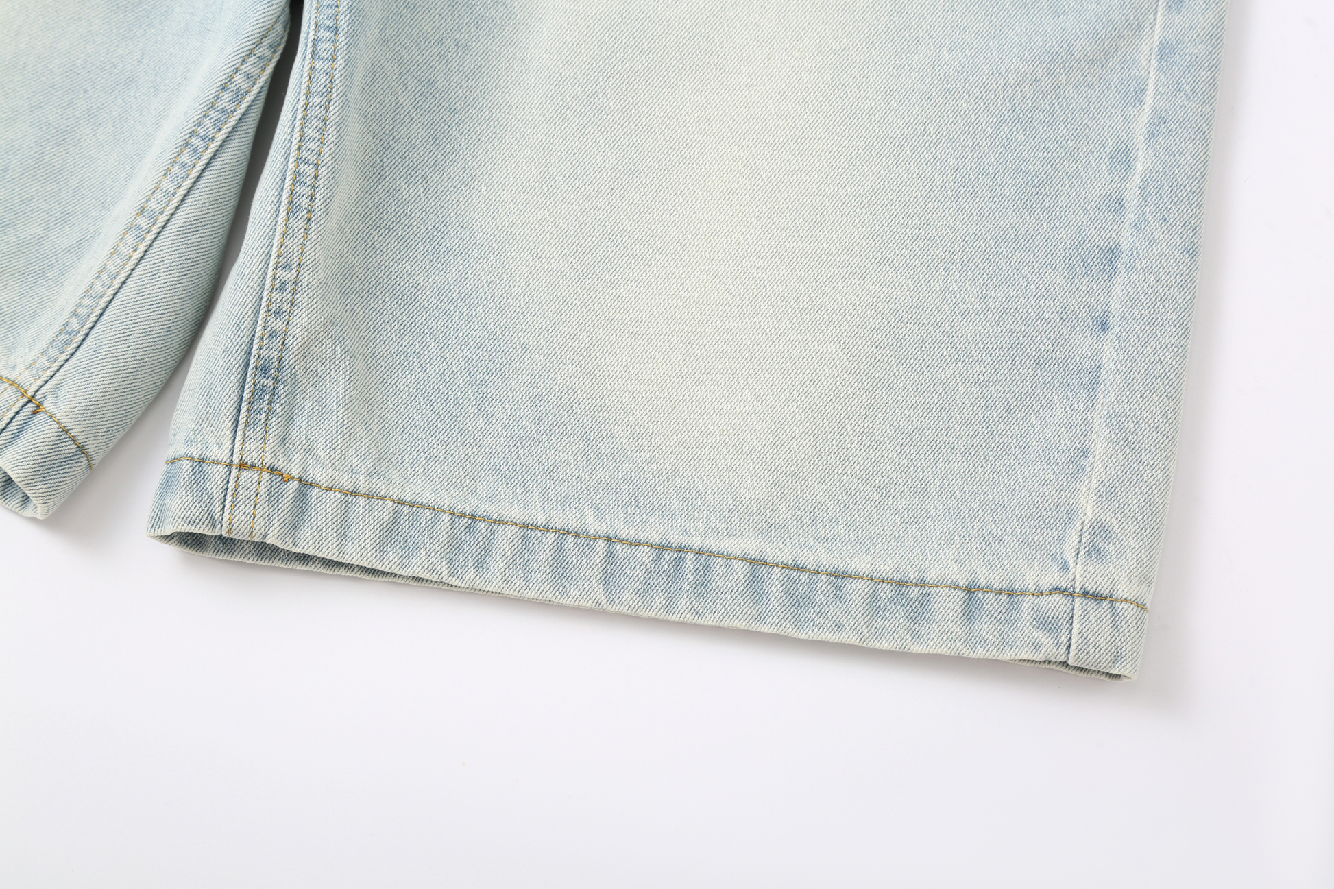 CLP Washed Metal Clasp Denim Shorts-Shorts-S / 28"-Free Shipping Leatheretro