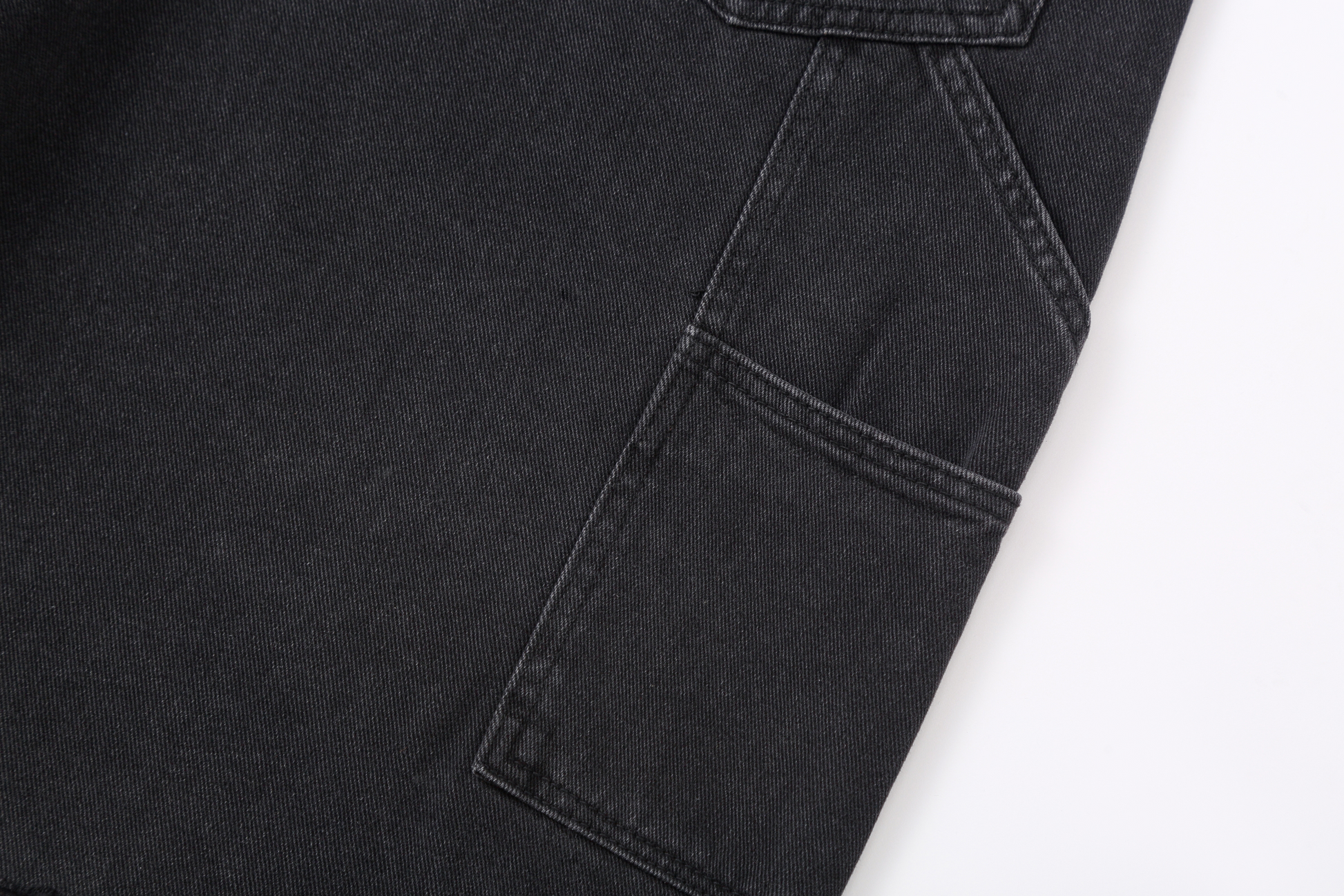 CLP Retro Washed Raw Edge Paneled Shorts-Shorts-M / 34"-Free Shipping Leatheretro