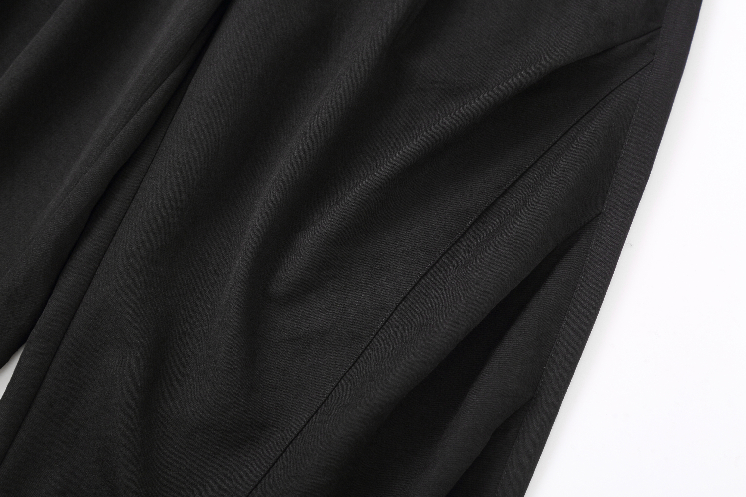 CLP Draped Elastic-Waist Curved Trousers-Pants-M / 28"-Free Shipping Leatheretro