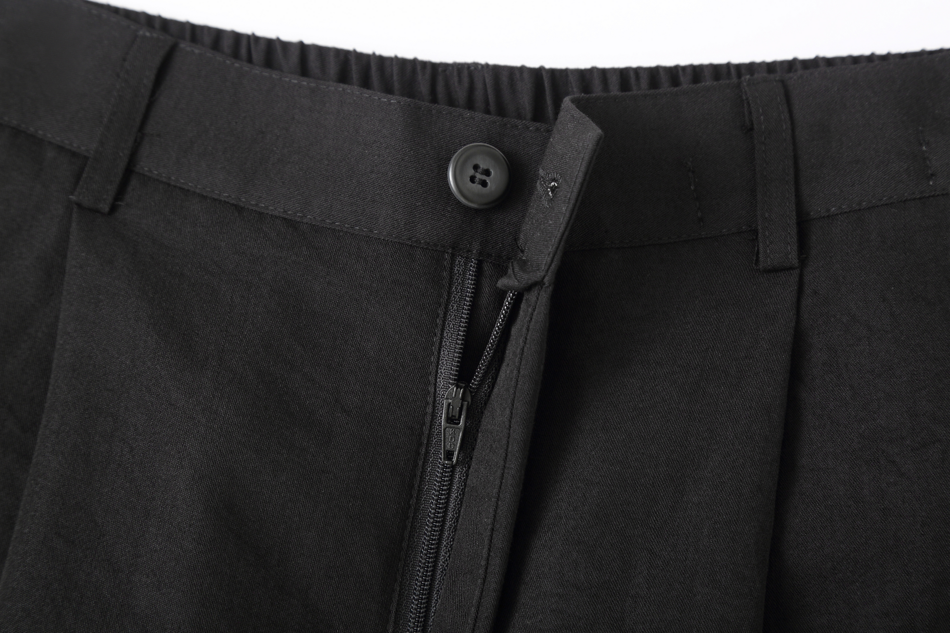 CLP Draped Elastic-Waist Curved Trousers-Pants-M / 28"-Free Shipping Leatheretro