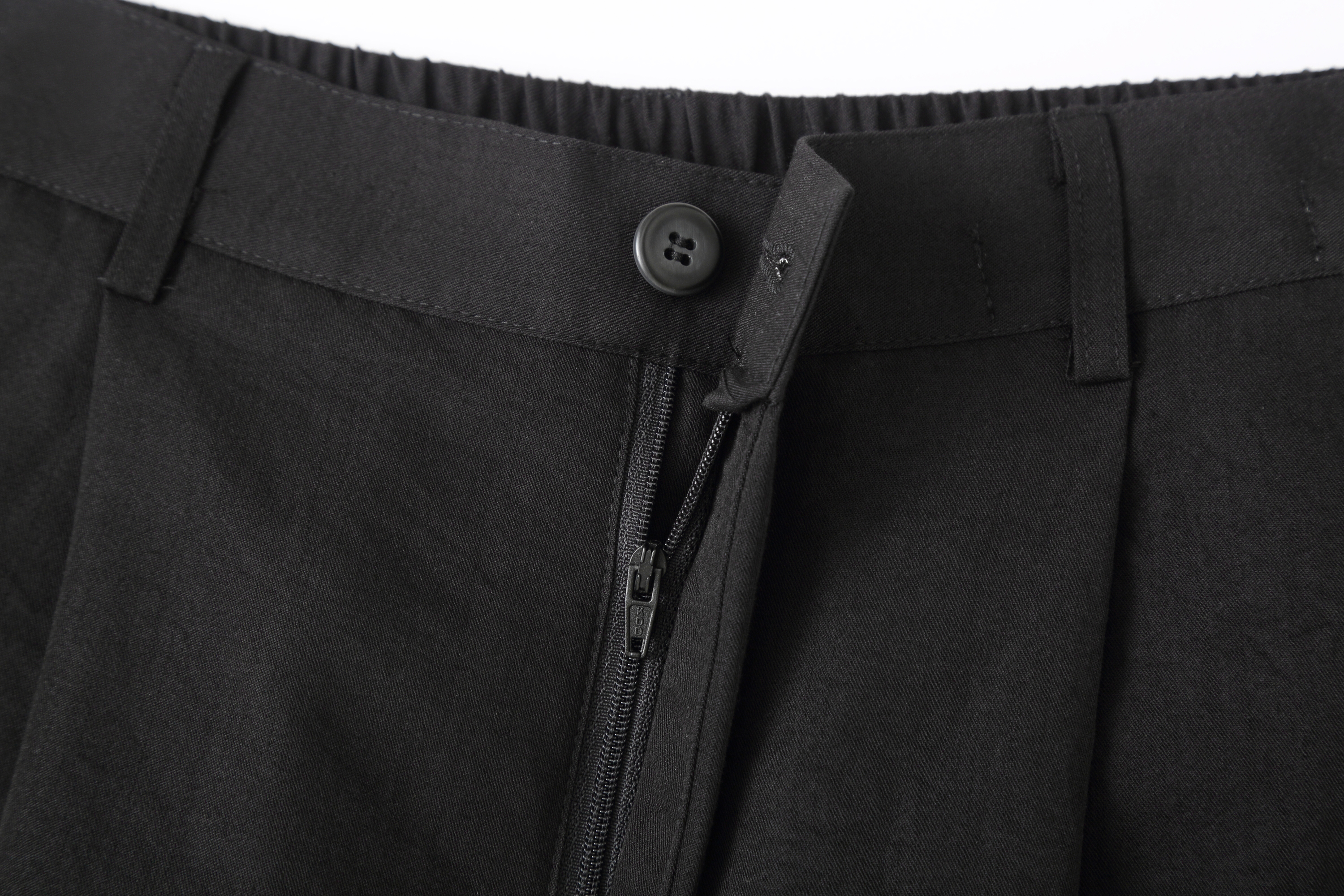 CLP Draped Elastic-Waist Curved Trousers-Pants-M / 28"-Free Shipping Leatheretro