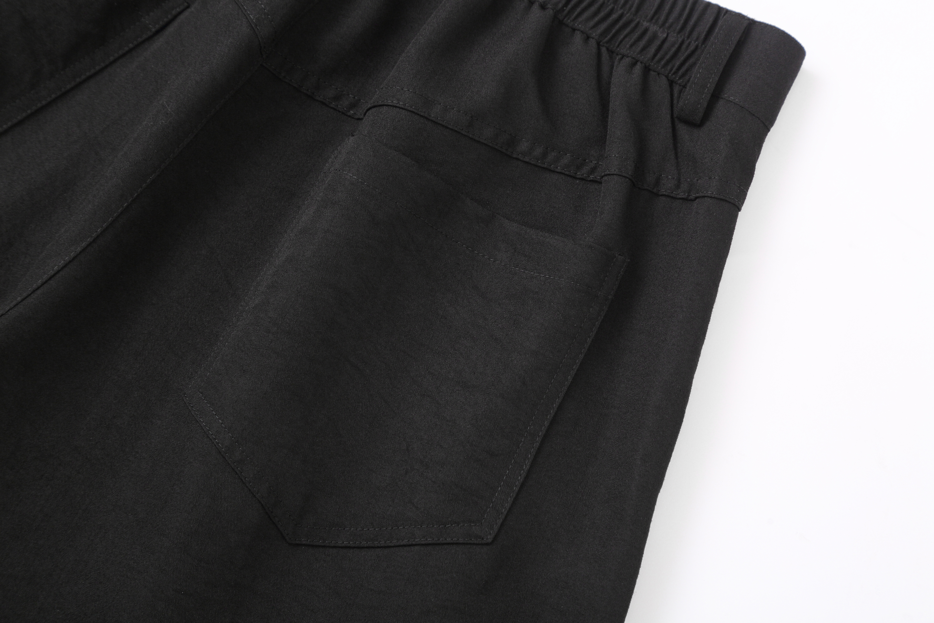 CLP Draped Elastic-Waist Curved Trousers-Pants-M / 28"-Free Shipping Leatheretro