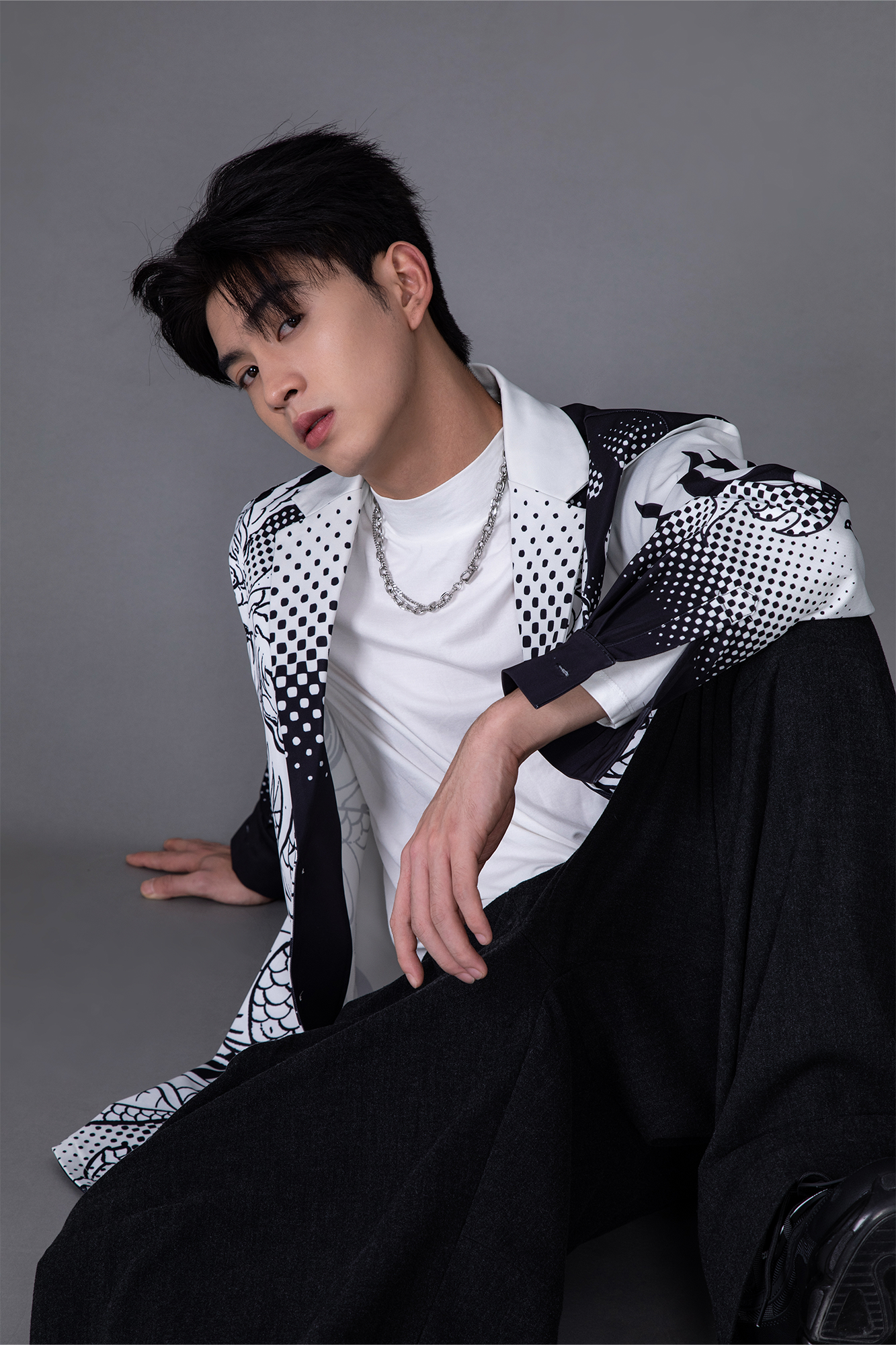 MASH UP ASIA Dragon Flame Graphic Oversized Blazer-Jacket-M-Free Shipping Leatheretro