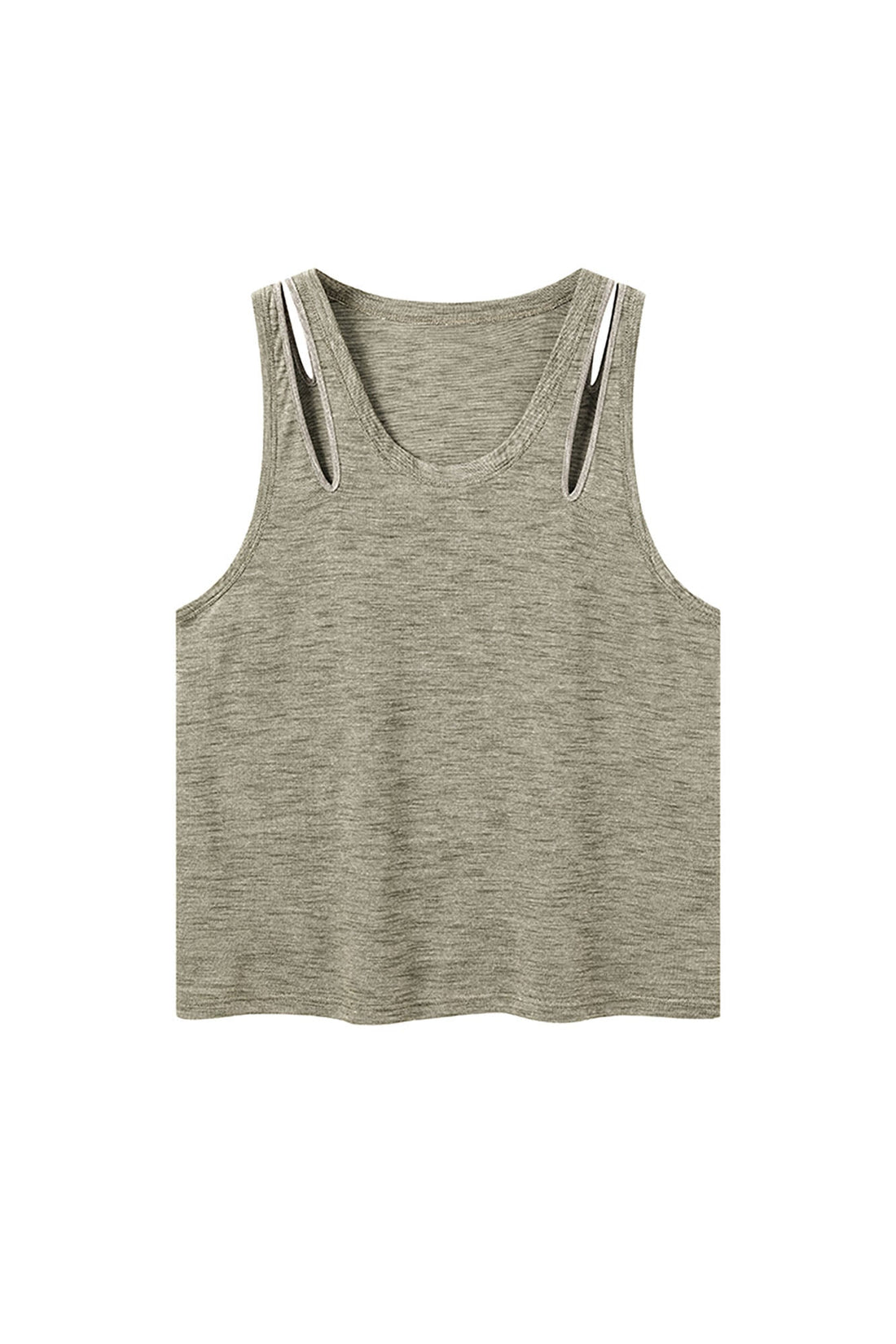 ALVNG AR ANTS Essential Shoulder Slit Knit Tank Top-Tank Top-S-Free Shipping Leatheretro