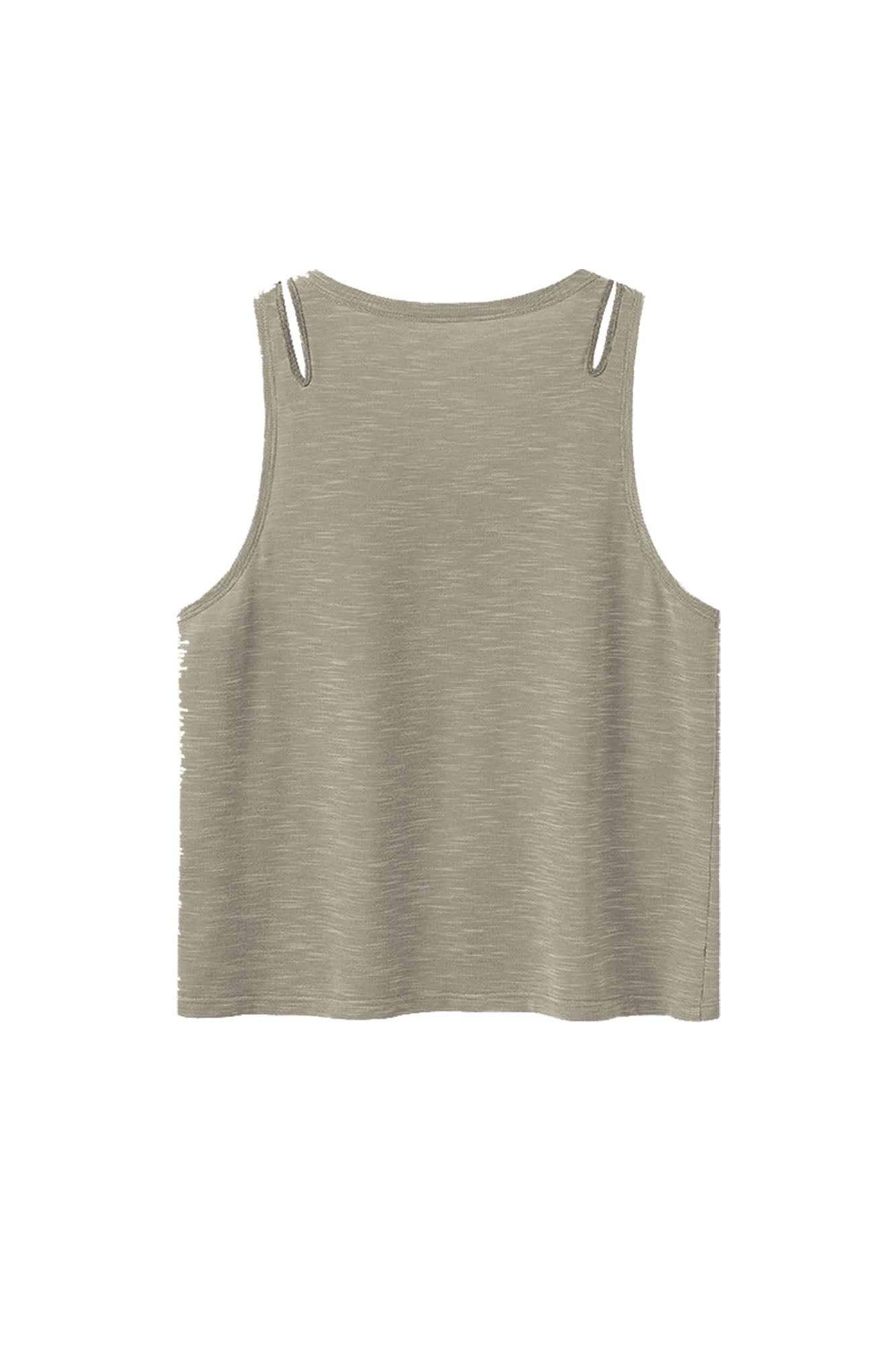 ALVNG AR ANTS Essential Shoulder Slit Knit Tank Top-Tank Top-S-Free Shipping Leatheretro