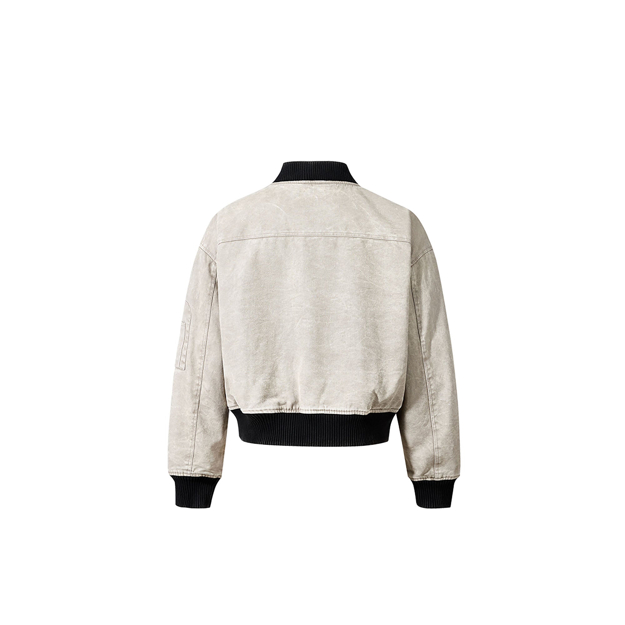 FORFEARTHAT Faded Wash Utility Bomber Jacket-Jacket-S-With padding-Free Shipping Leatheretro