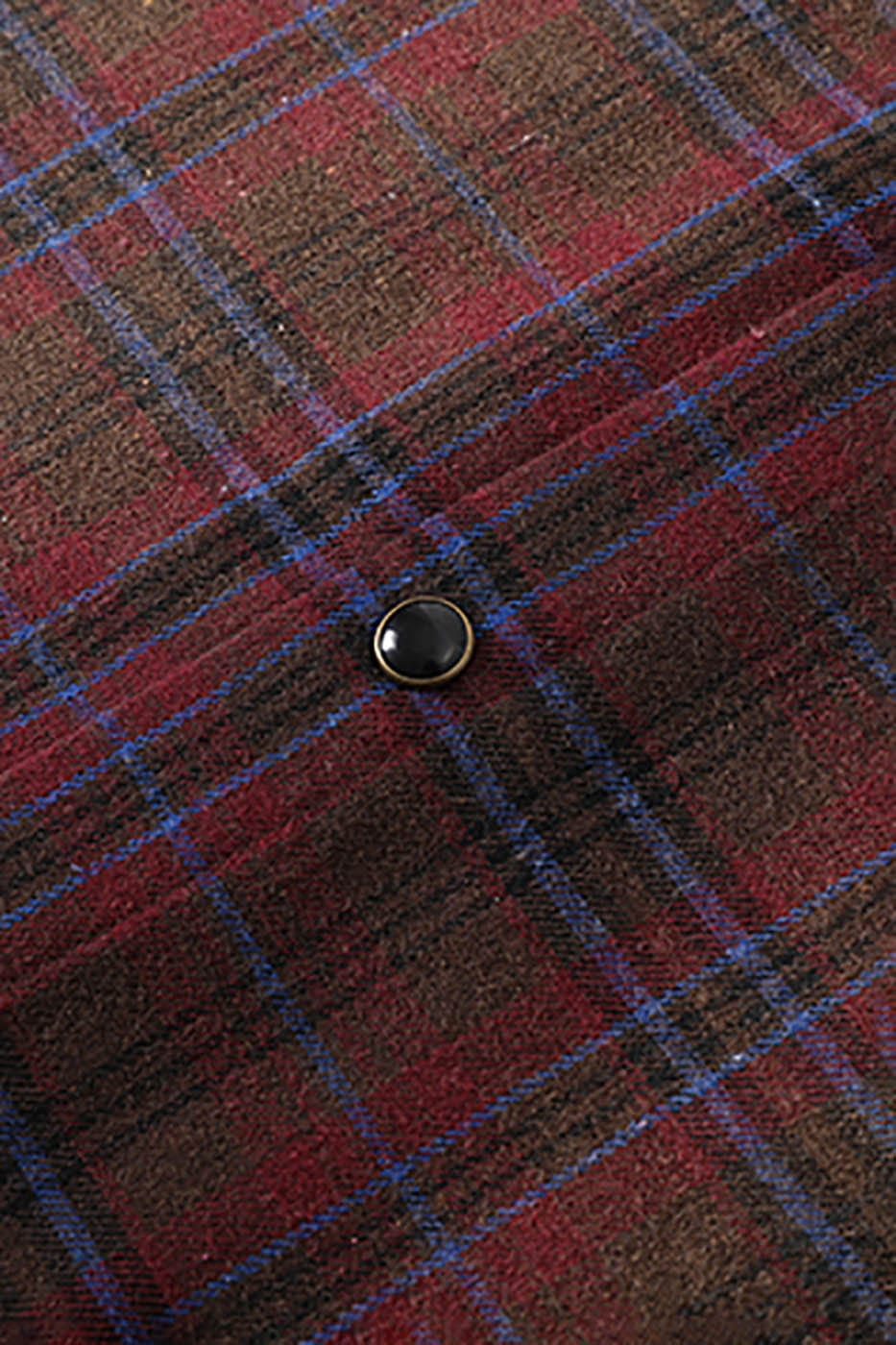 KREATE Distressed Plaid Vest-T Shirt-S-Blue-Free Shipping Leatheretro