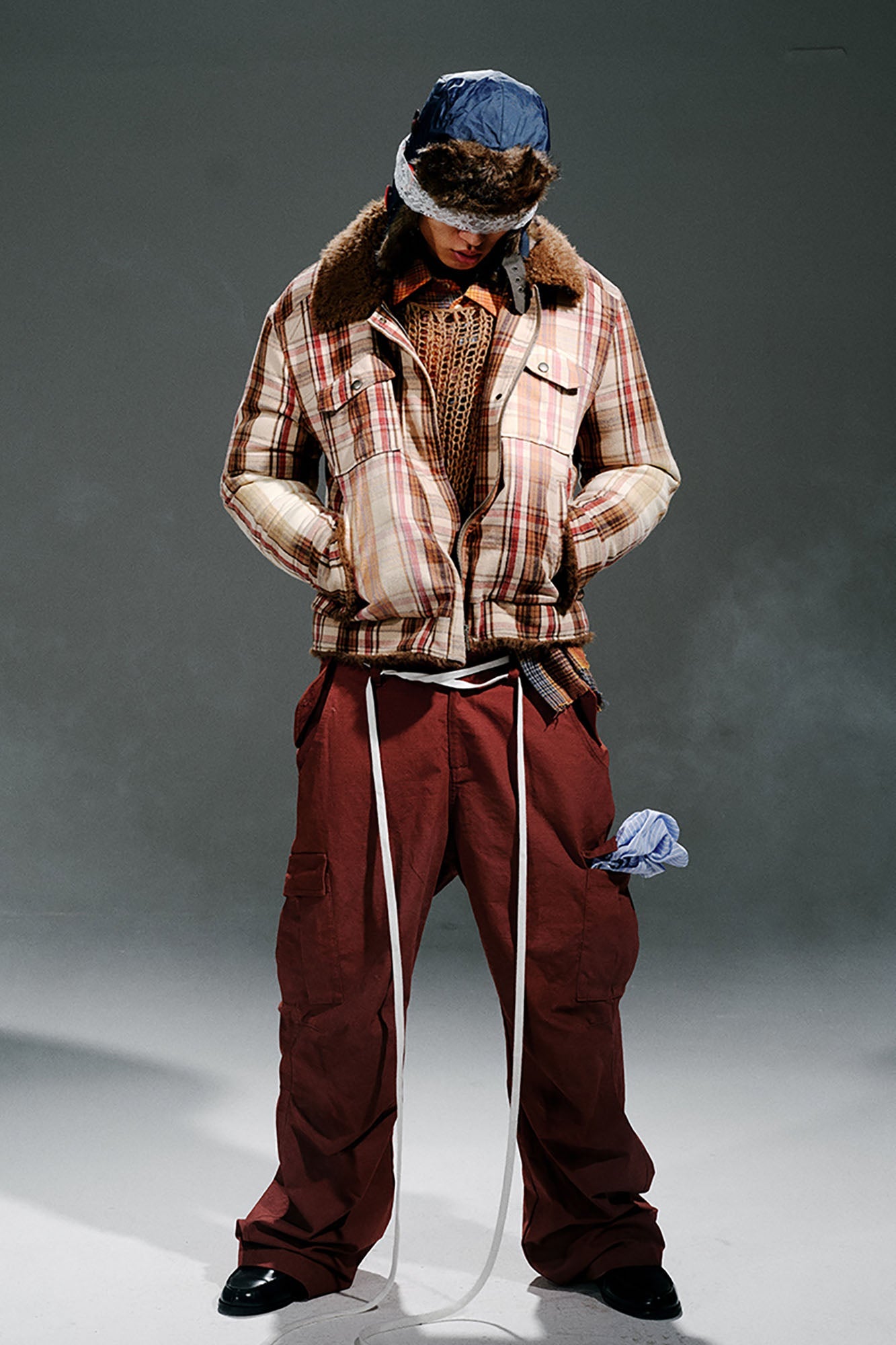 TRECLUB Distressed Wrinkled Cargo Pants-Pants-S-Free Shipping Leatheretro