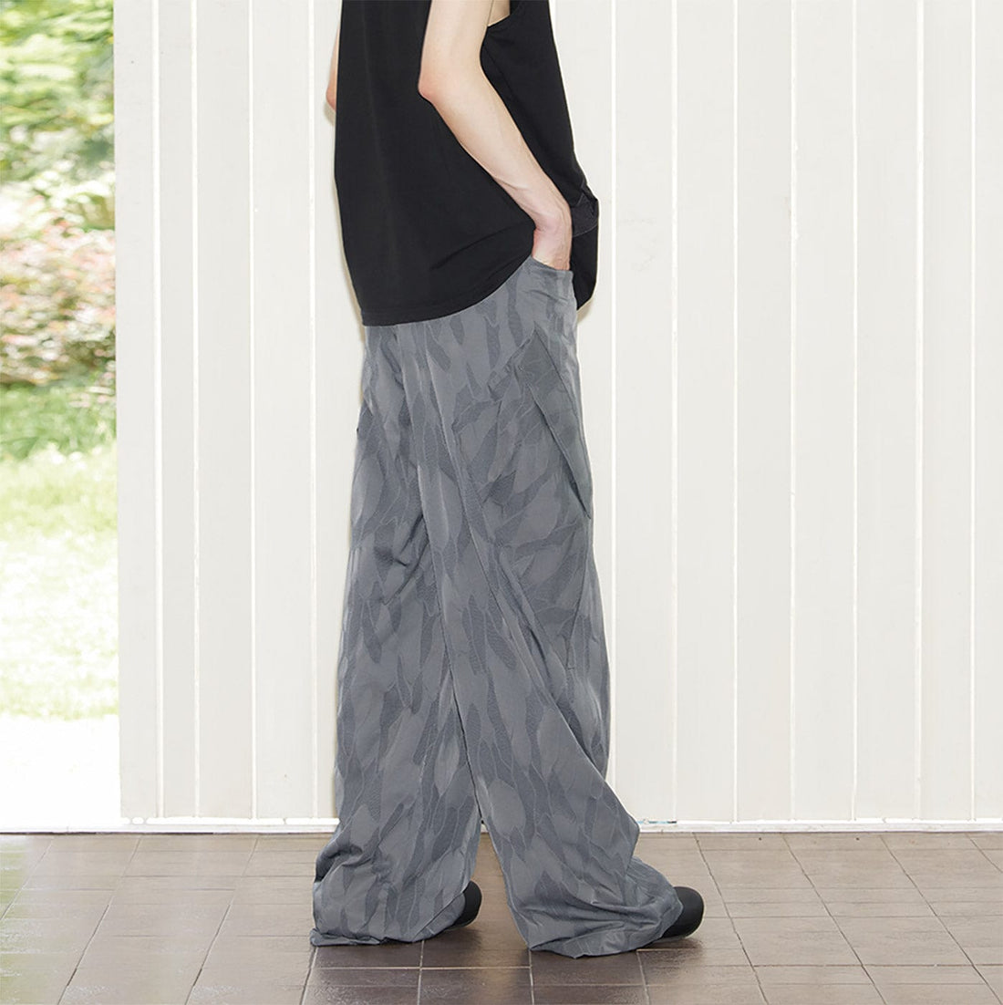 49PERCENT LABELROOM Grey Camo Cargo Pants-Pants-S-Free Shipping Leatheretro